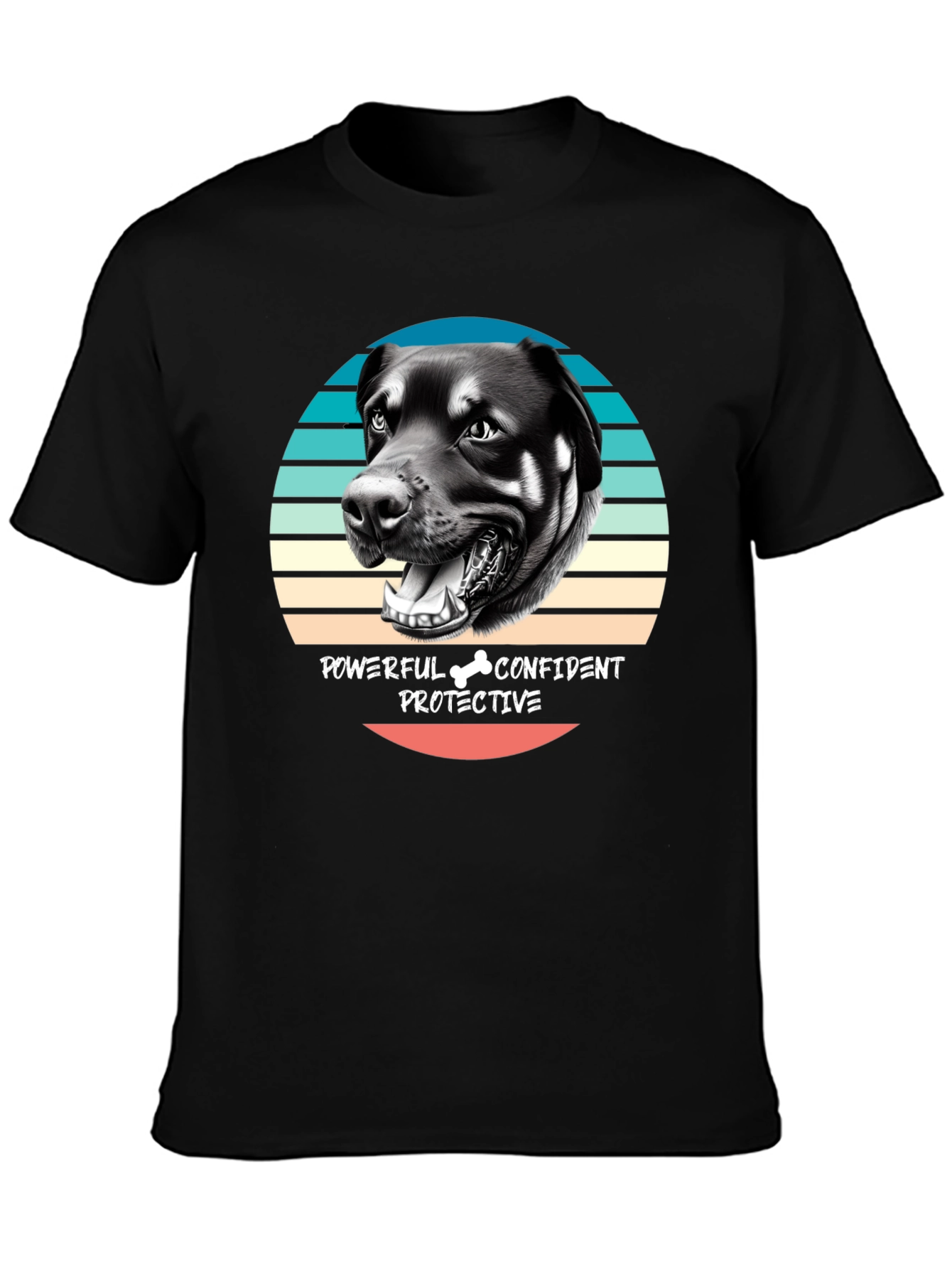 Rottweiler Powerful Dog Graphic Tee - Confident & Protective