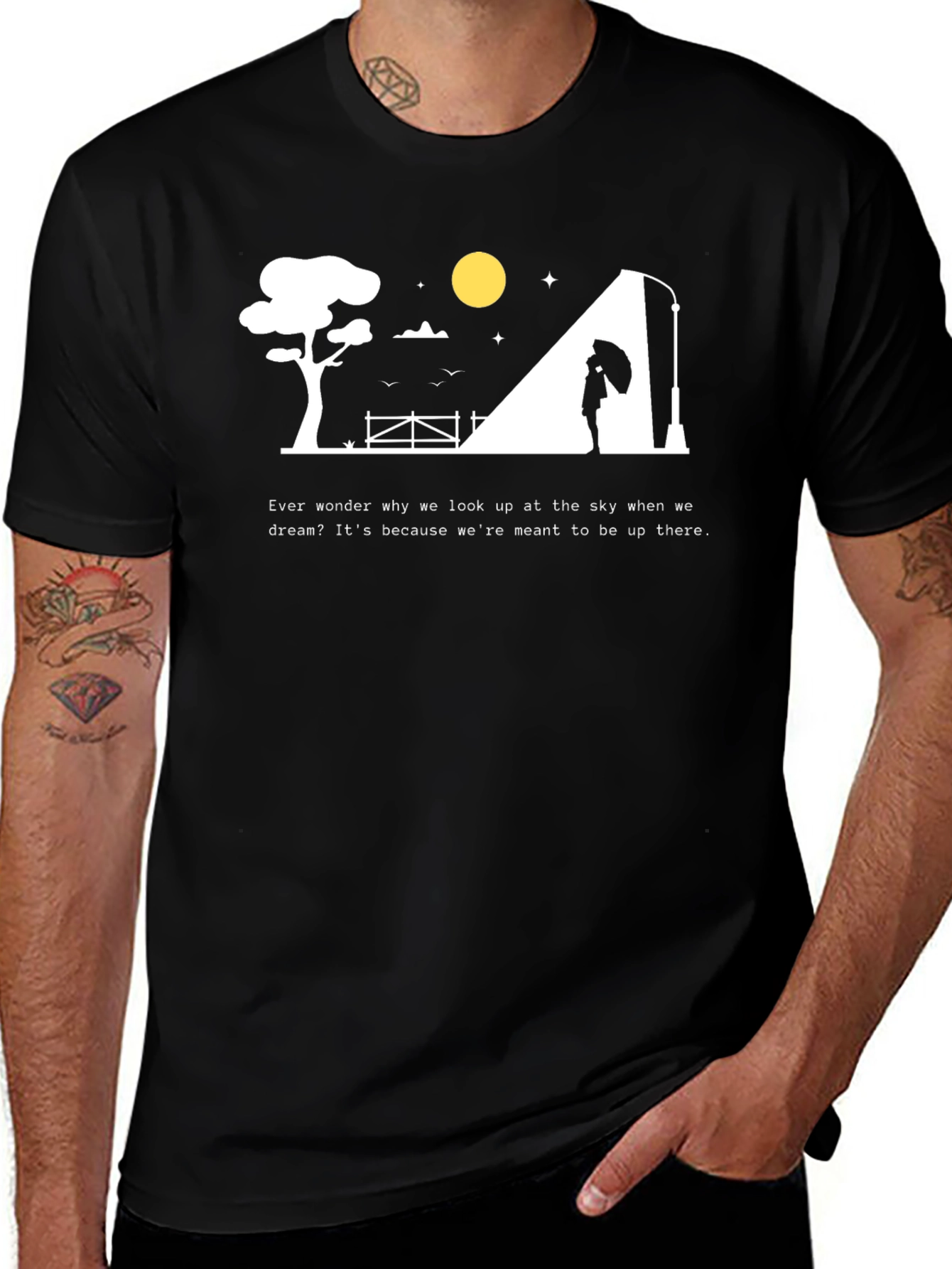 Dreamers Sky Black T-Shirt
