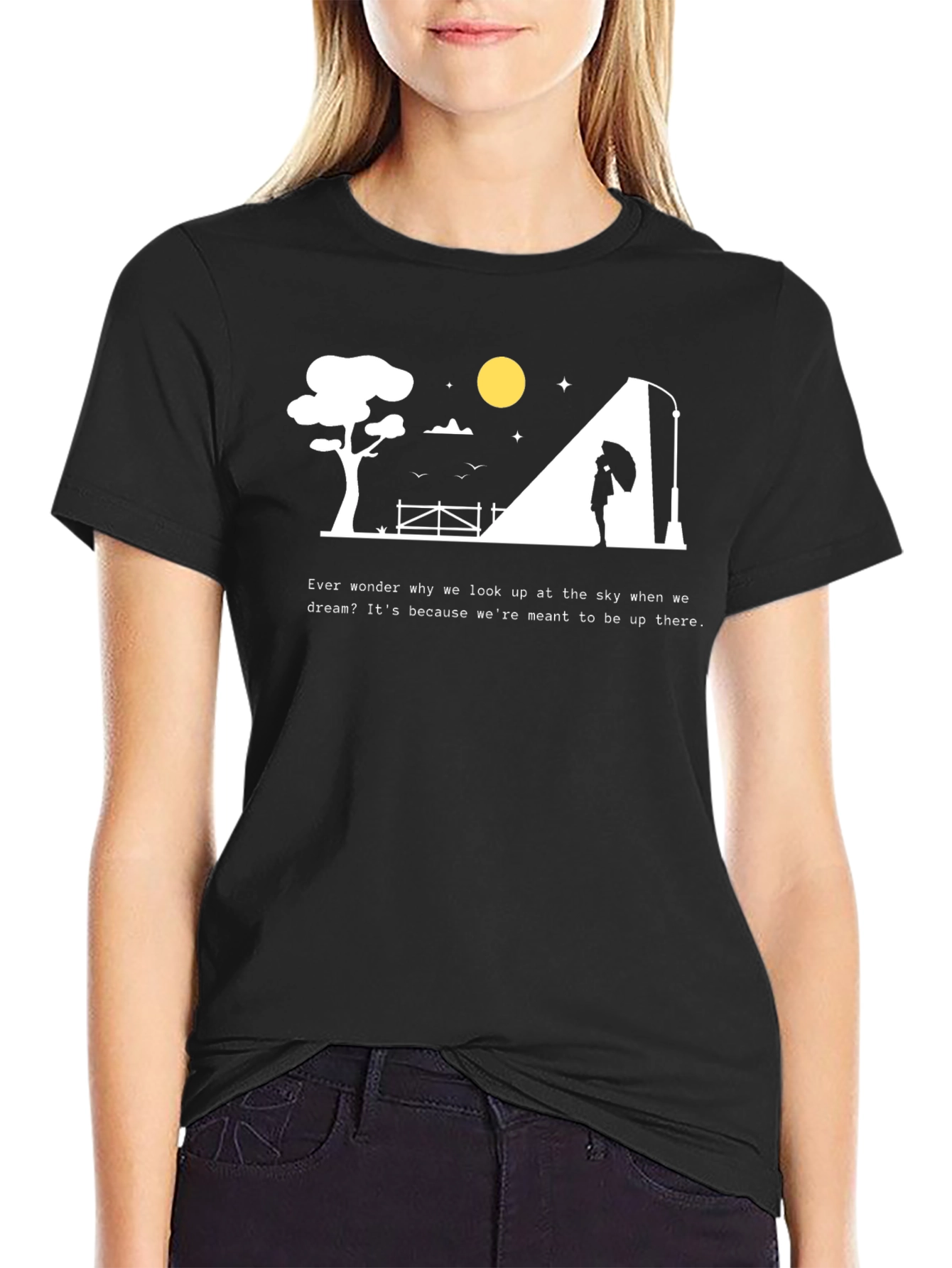 Dreamers Sky Black T-Shirt