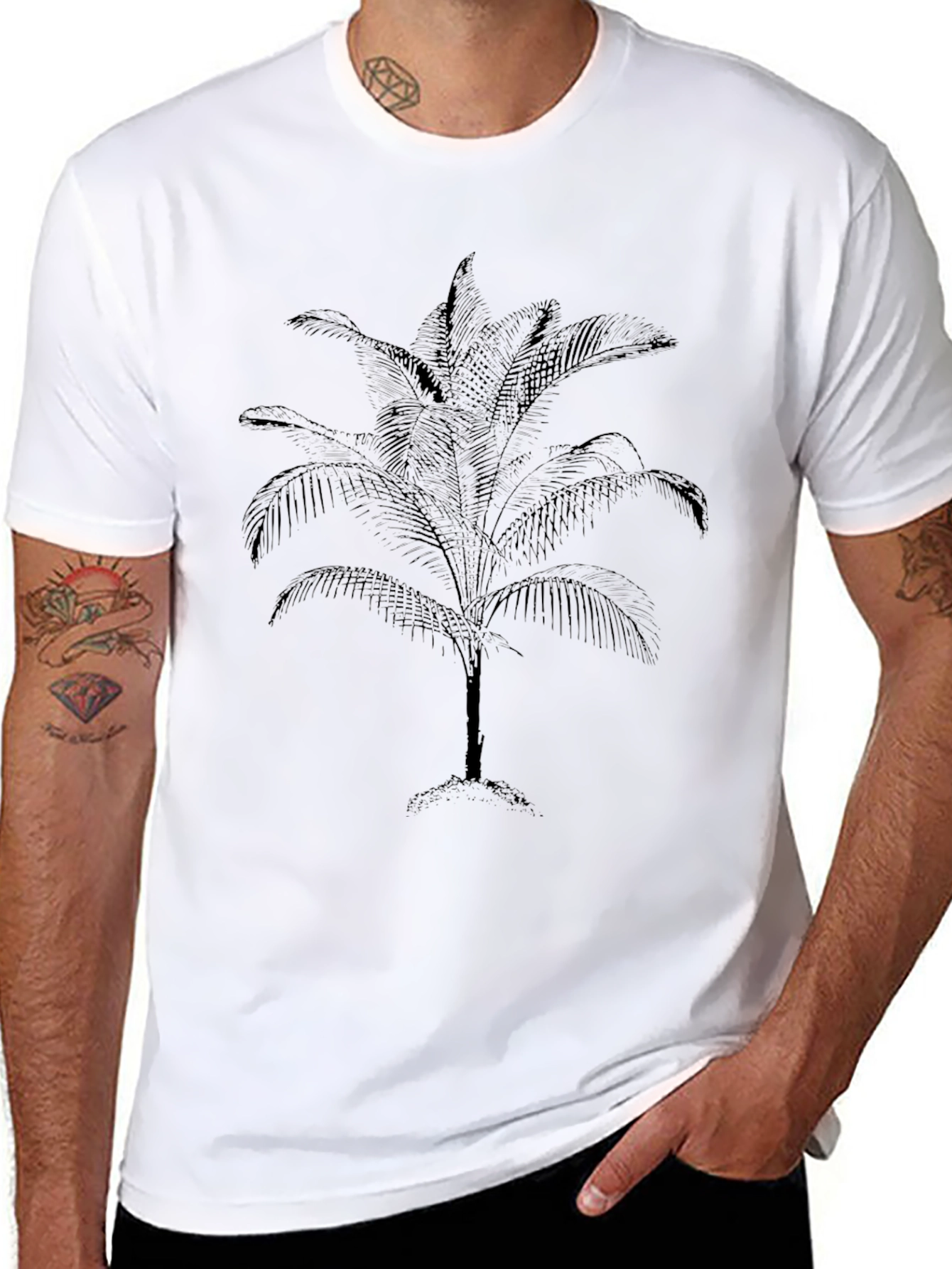 Black Palm Tree Graphic Tee