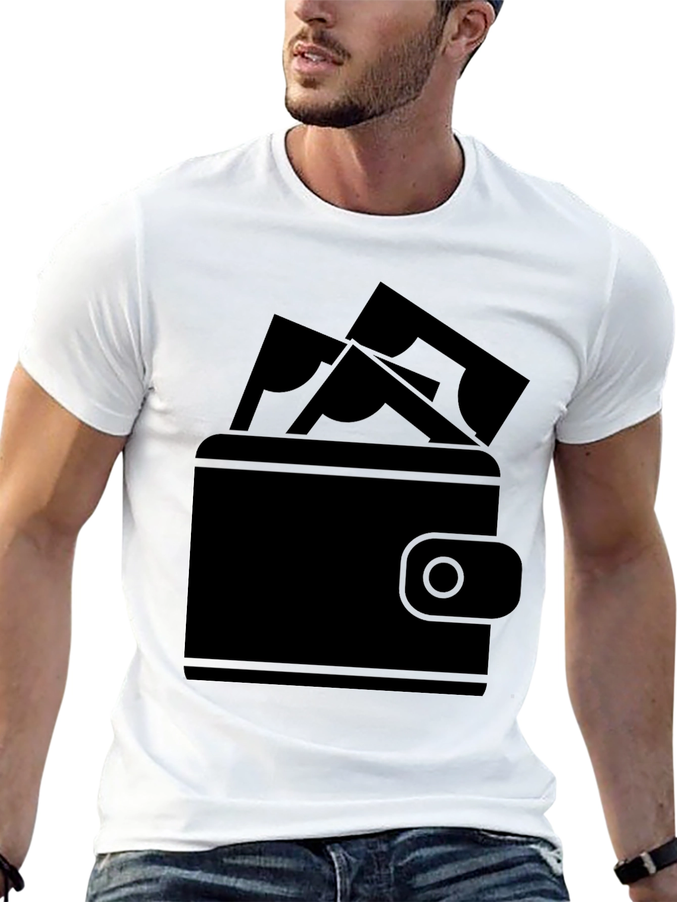 Money Wallet Graphic Tee - Black