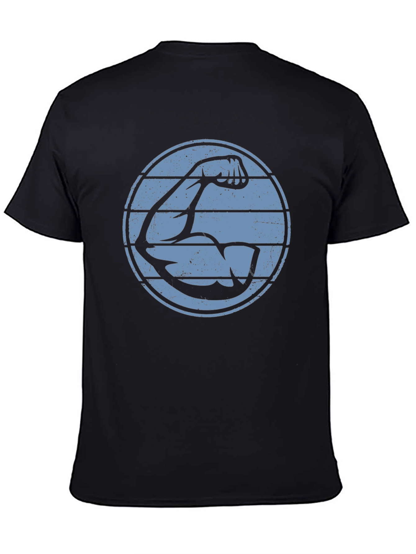 Muscle Arm Graphic T-Shirt - Black