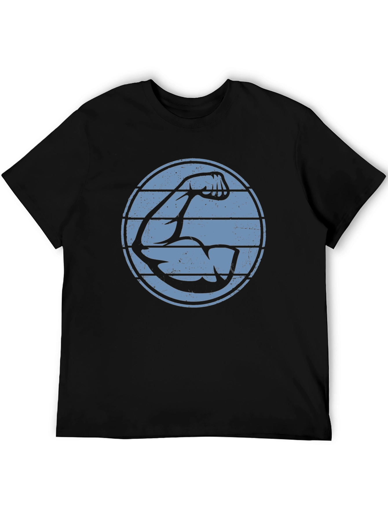 Muscle Arm Graphic T-Shirt - Black