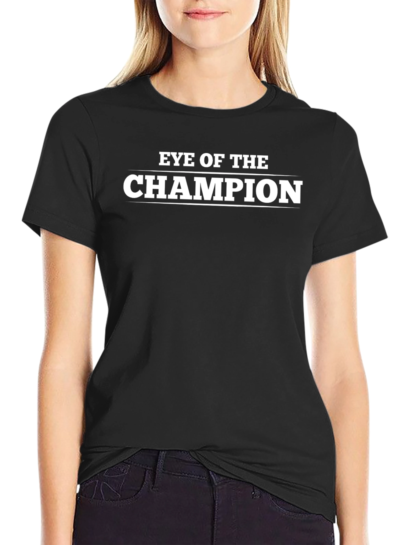 Eye of The Champion Black Graphic T-Shirt