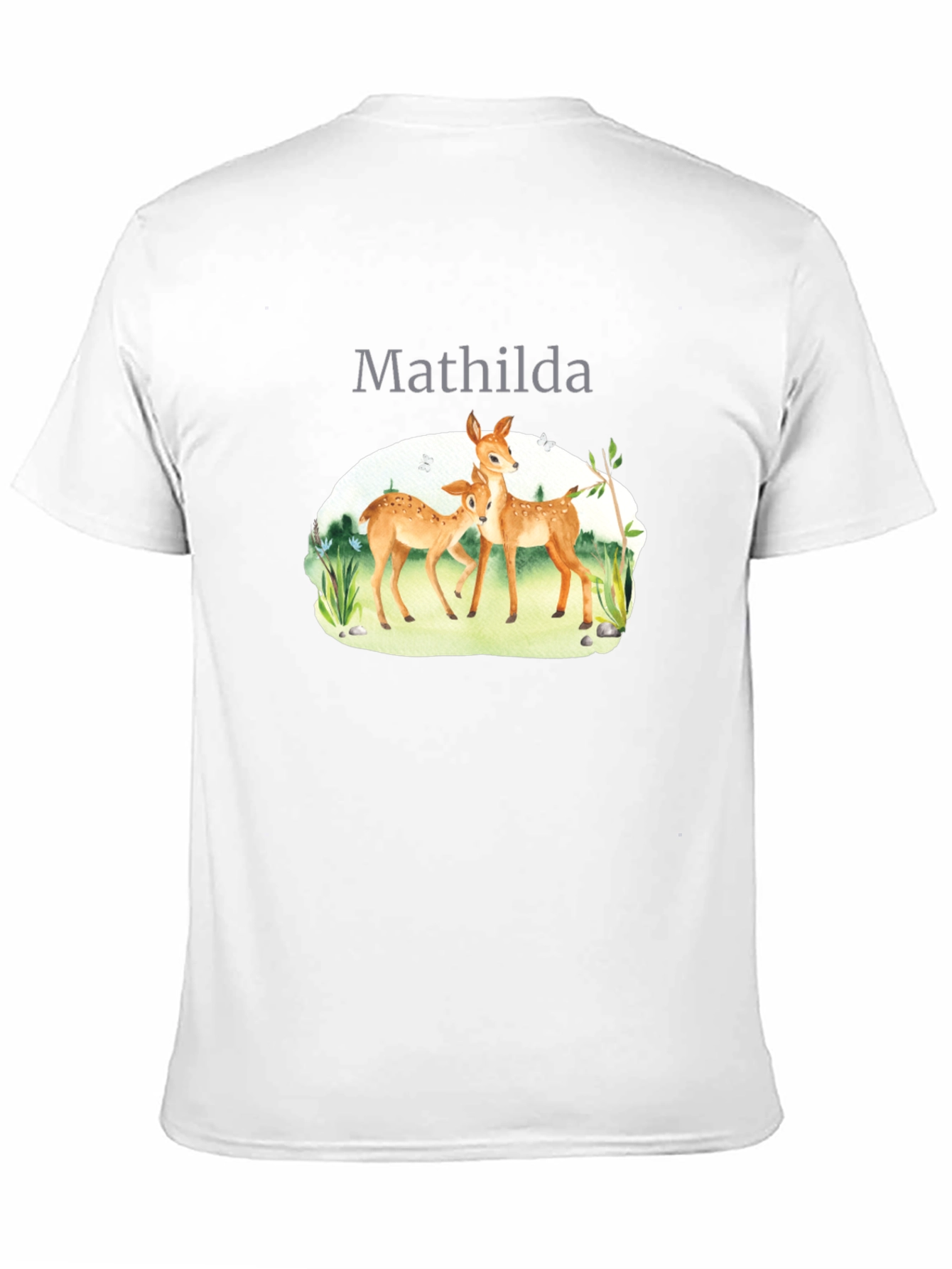 Mathilda Deer Graphic Black T-Shirt