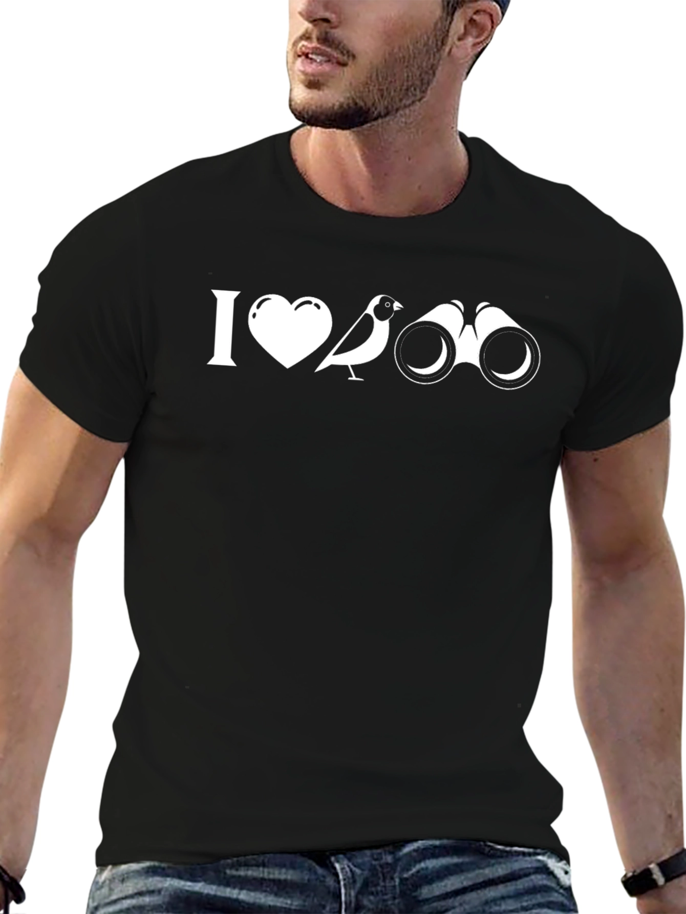 Bird Watching T-Shirt: I Love Birding Binoculars Tee