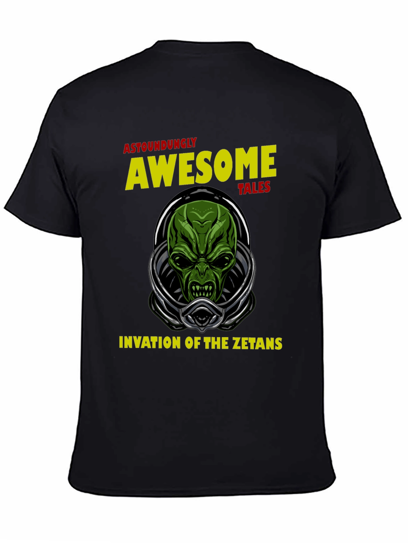 Awesome Tales Alien Invasion Black T-Shirt