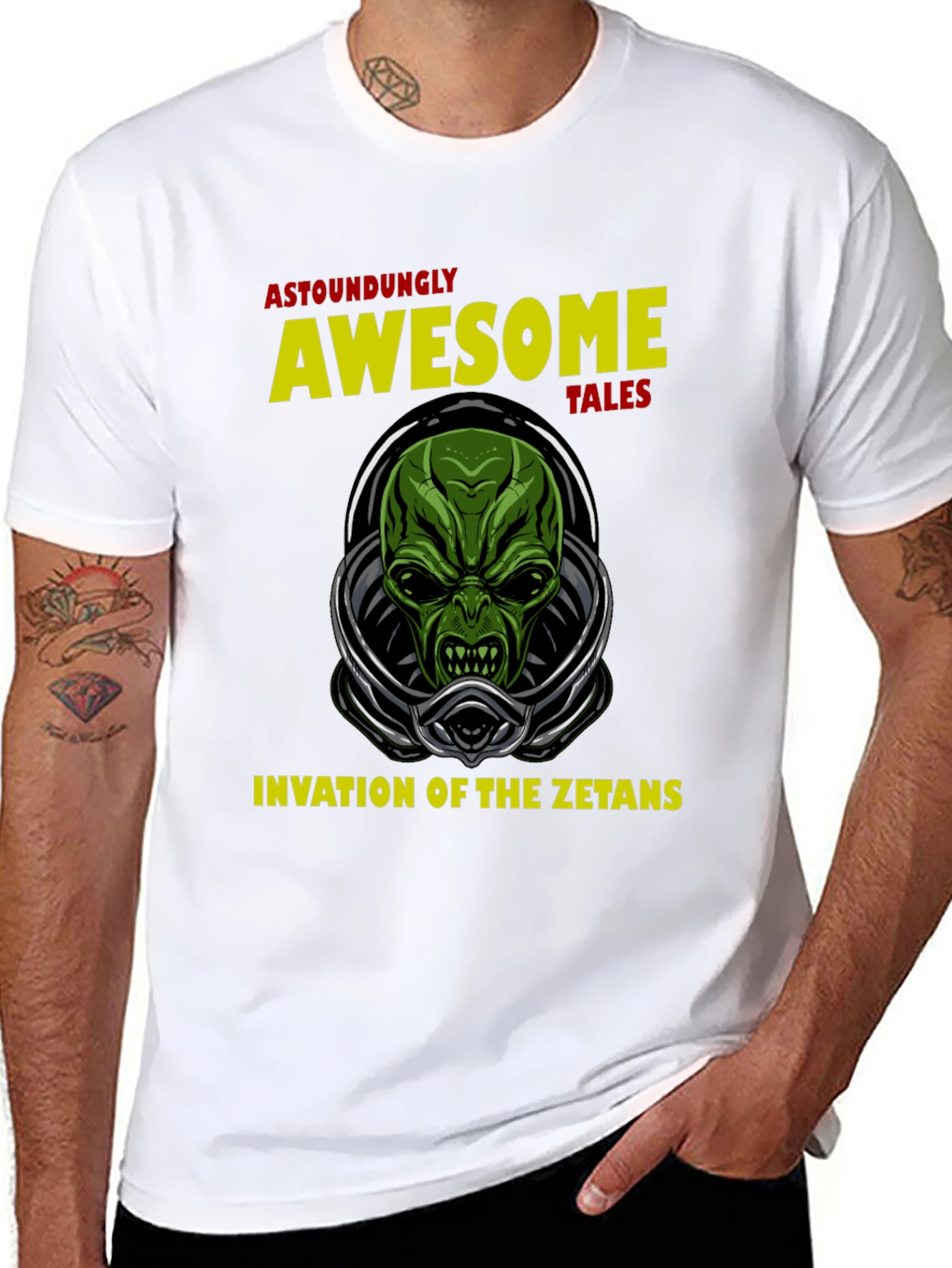 Awesome Tales Alien Invasion Black T-Shirt