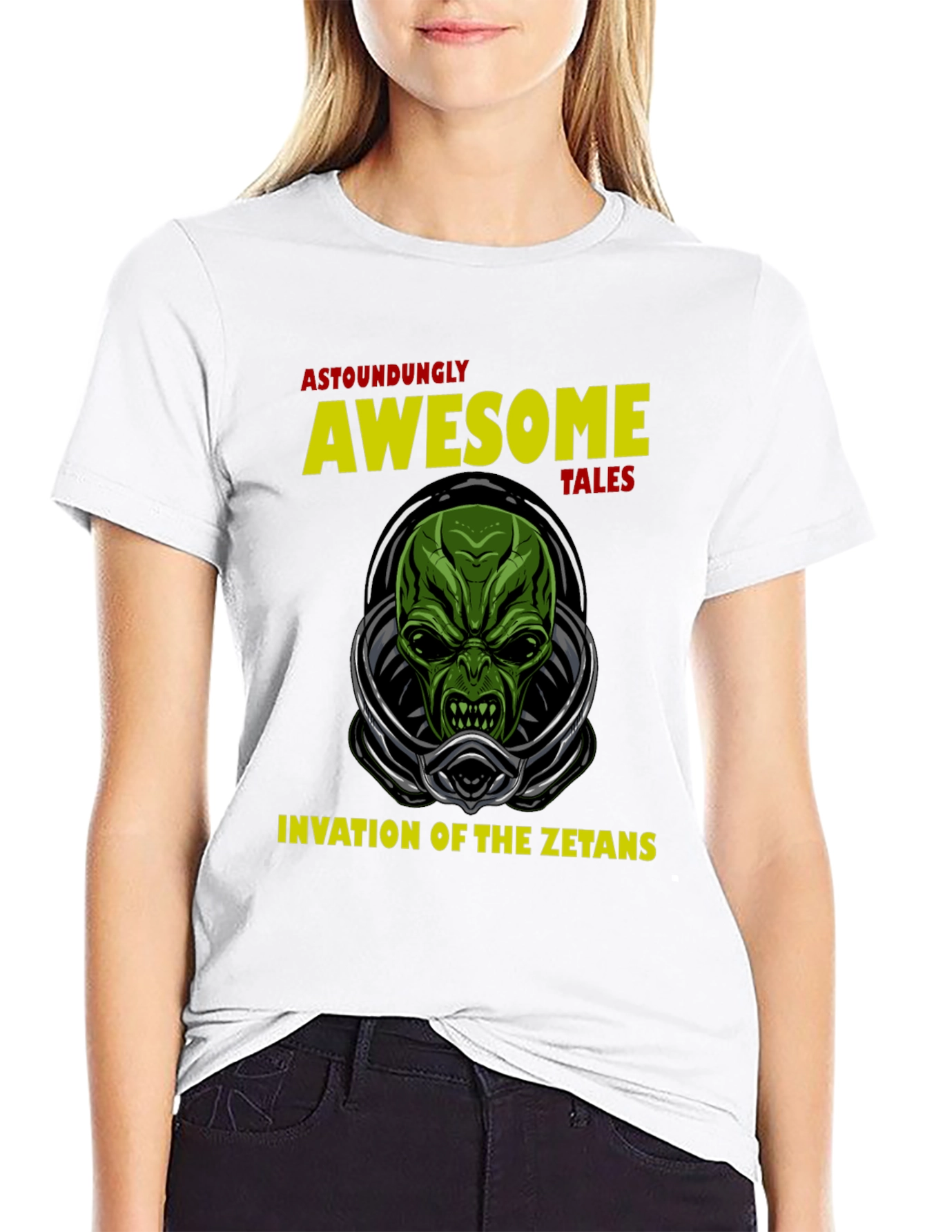 Awesome Tales Alien Invasion Black T-Shirt