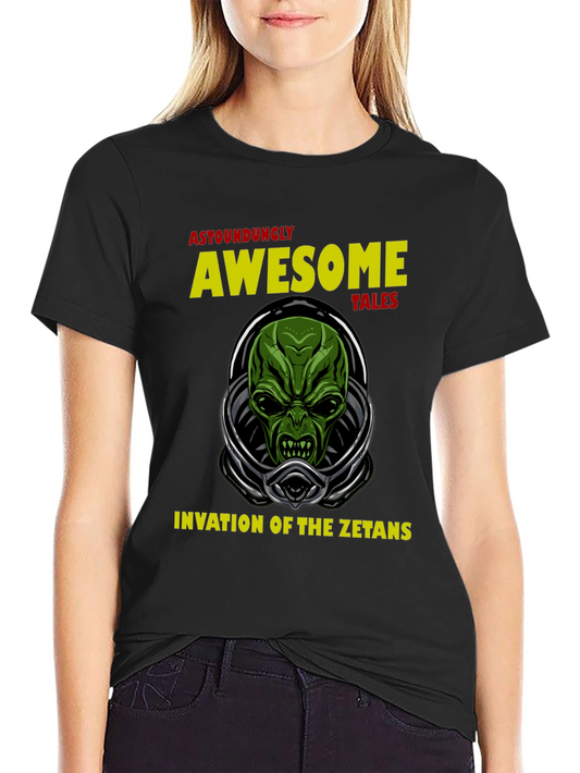Awesome Tales Alien Invasion Black T-Shirt
