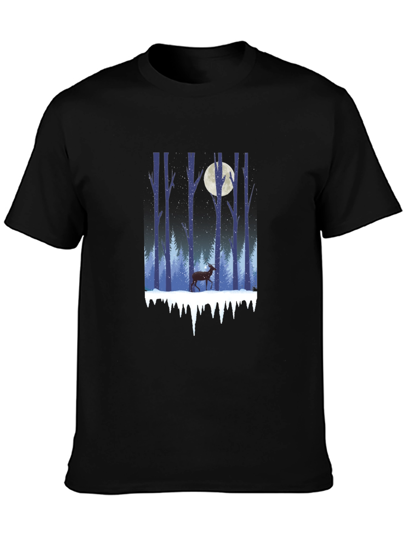 Winter Forest Deer Graphic Tee