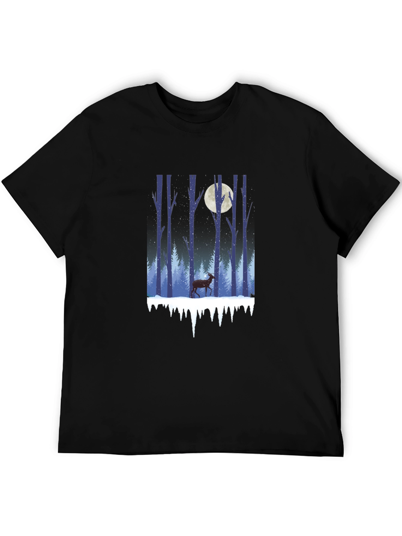 Winter Forest Deer Graphic Tee