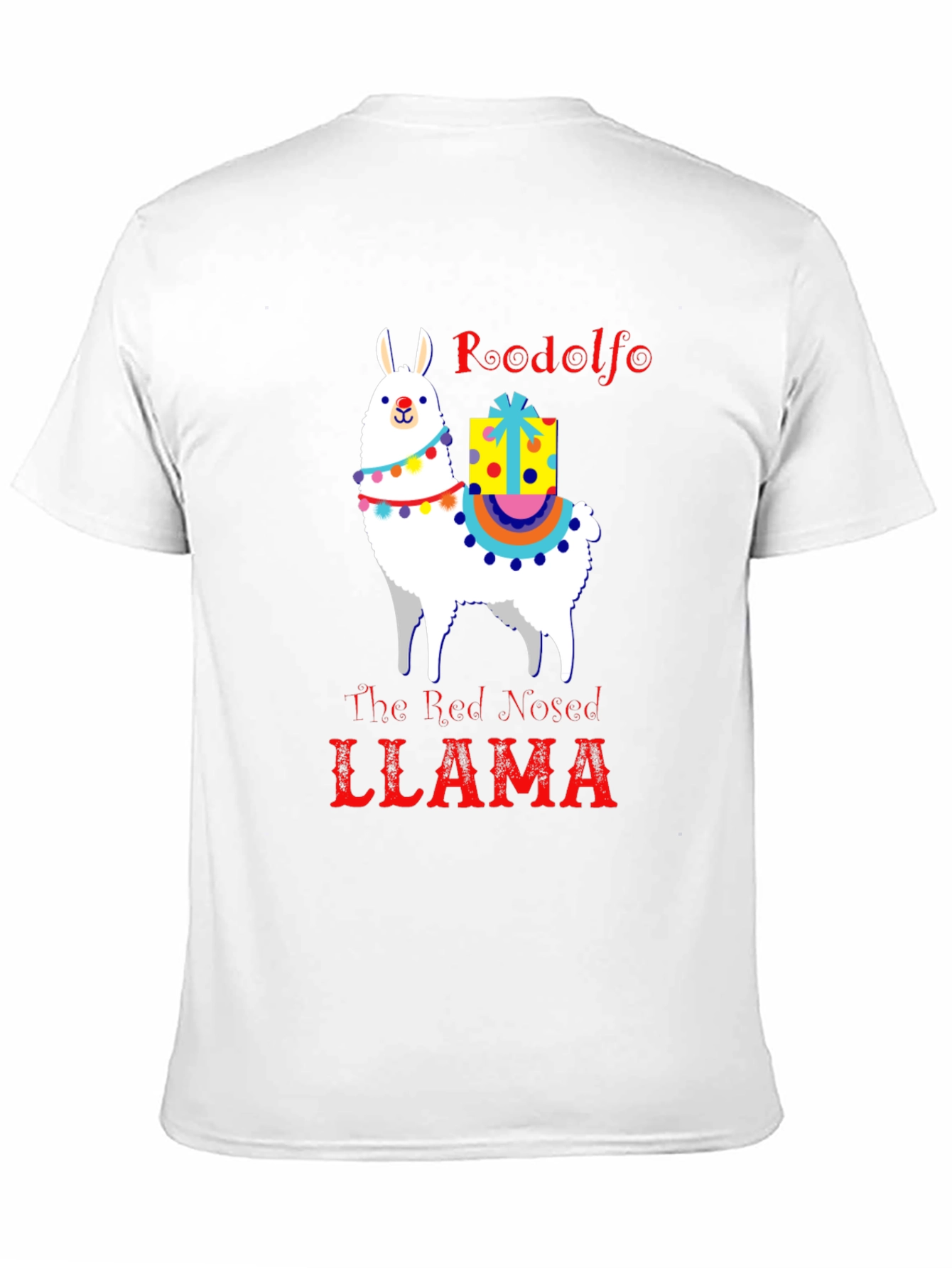 Rudolfo the Red-Nosed Llama Graphic Tee