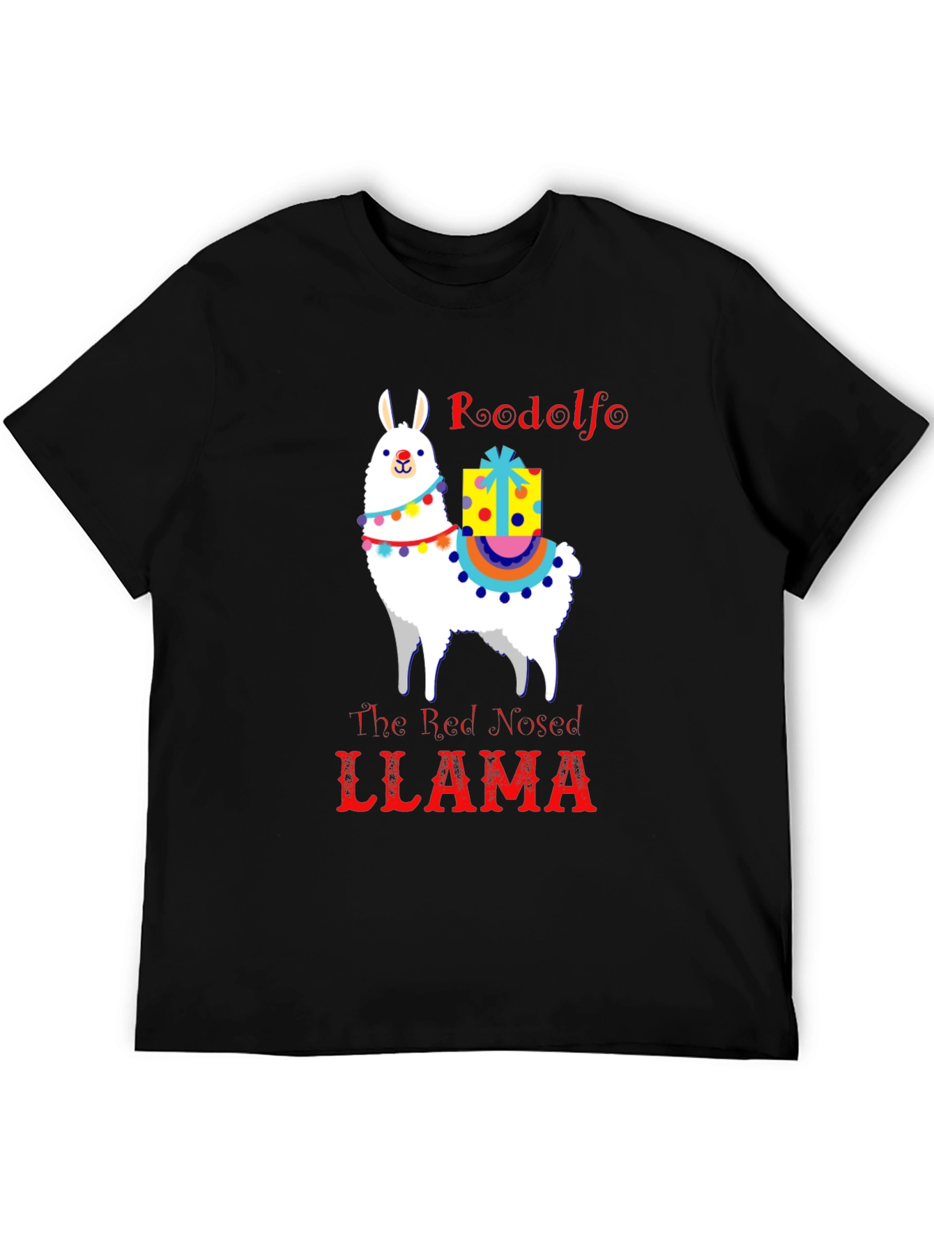 Rudolfo the Red-Nosed Llama Graphic Tee