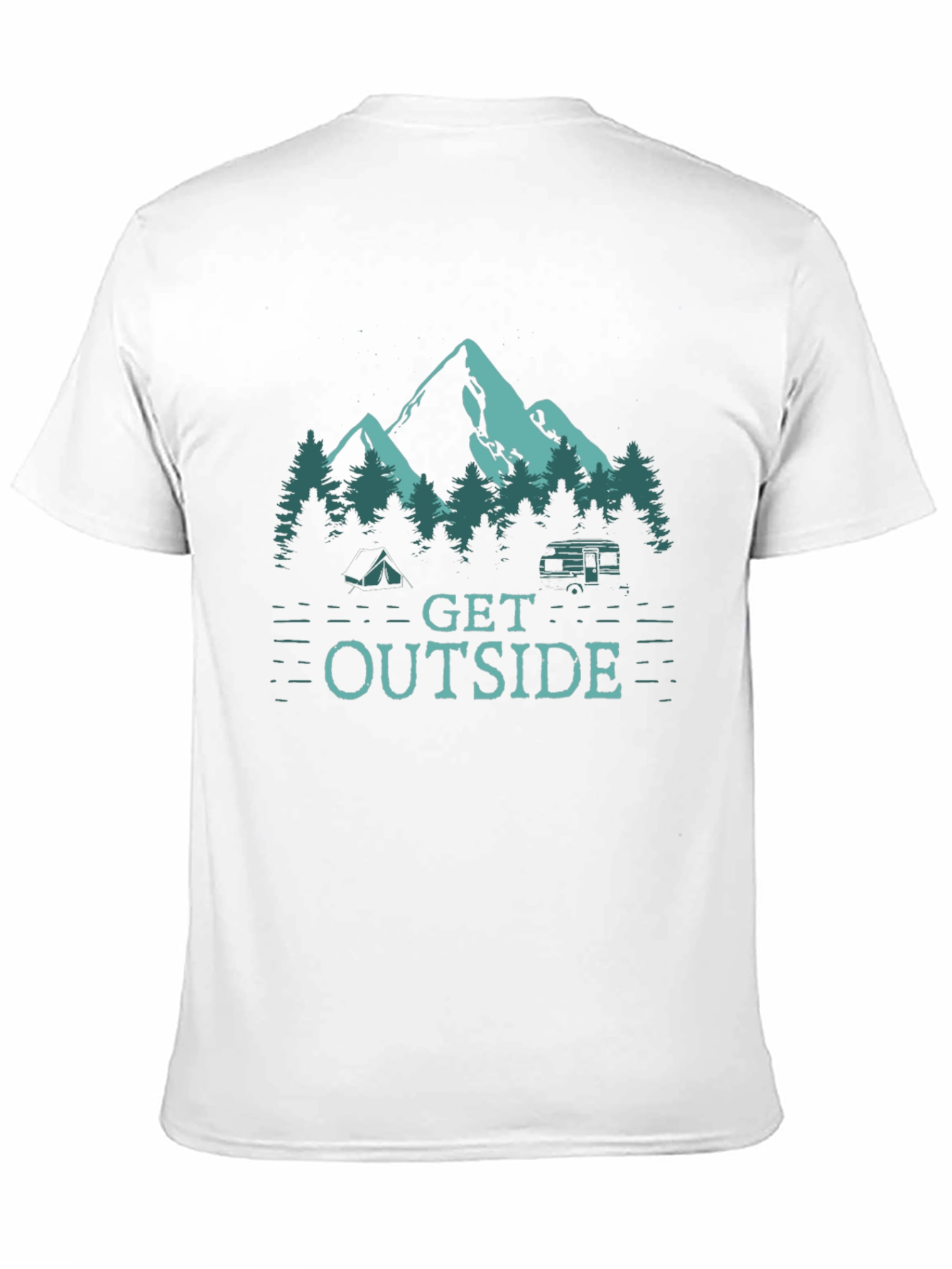 Get Outside Camping T-Shirt - Nature Graphic Tee