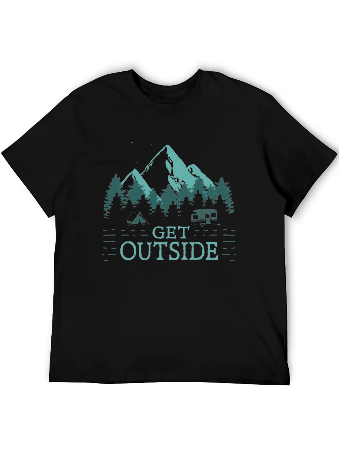 Get Outside Camping T-Shirt - Nature Graphic Tee