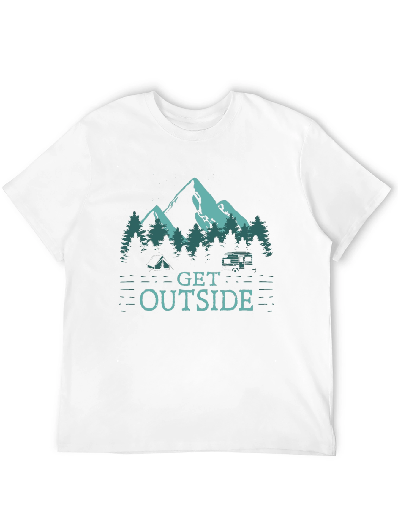 Get Outside Camping T-Shirt - Nature Graphic Tee