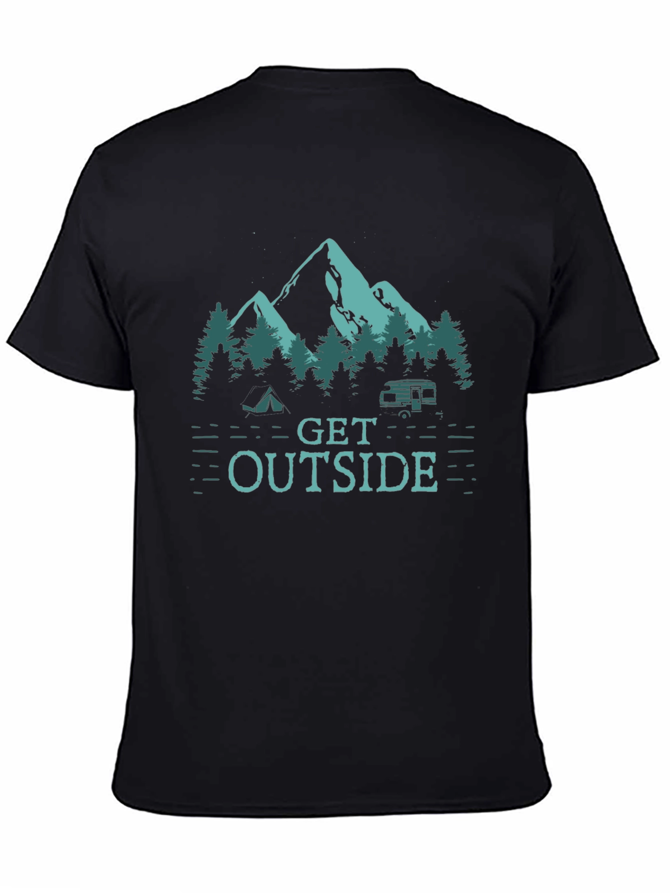 Get Outside Camping T-Shirt - Nature Graphic Tee