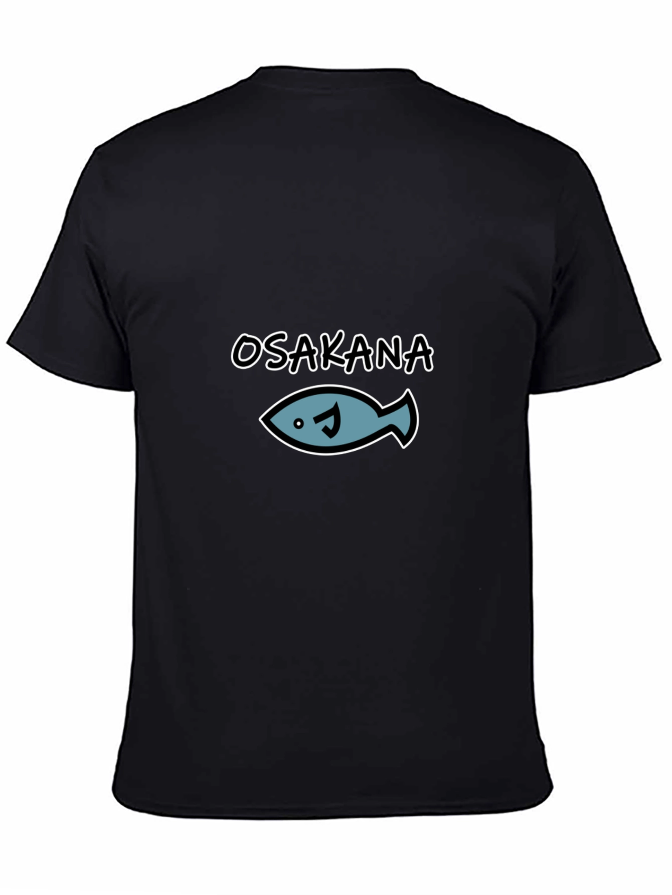 Osakana Fish Graphic T-Shirt - Black