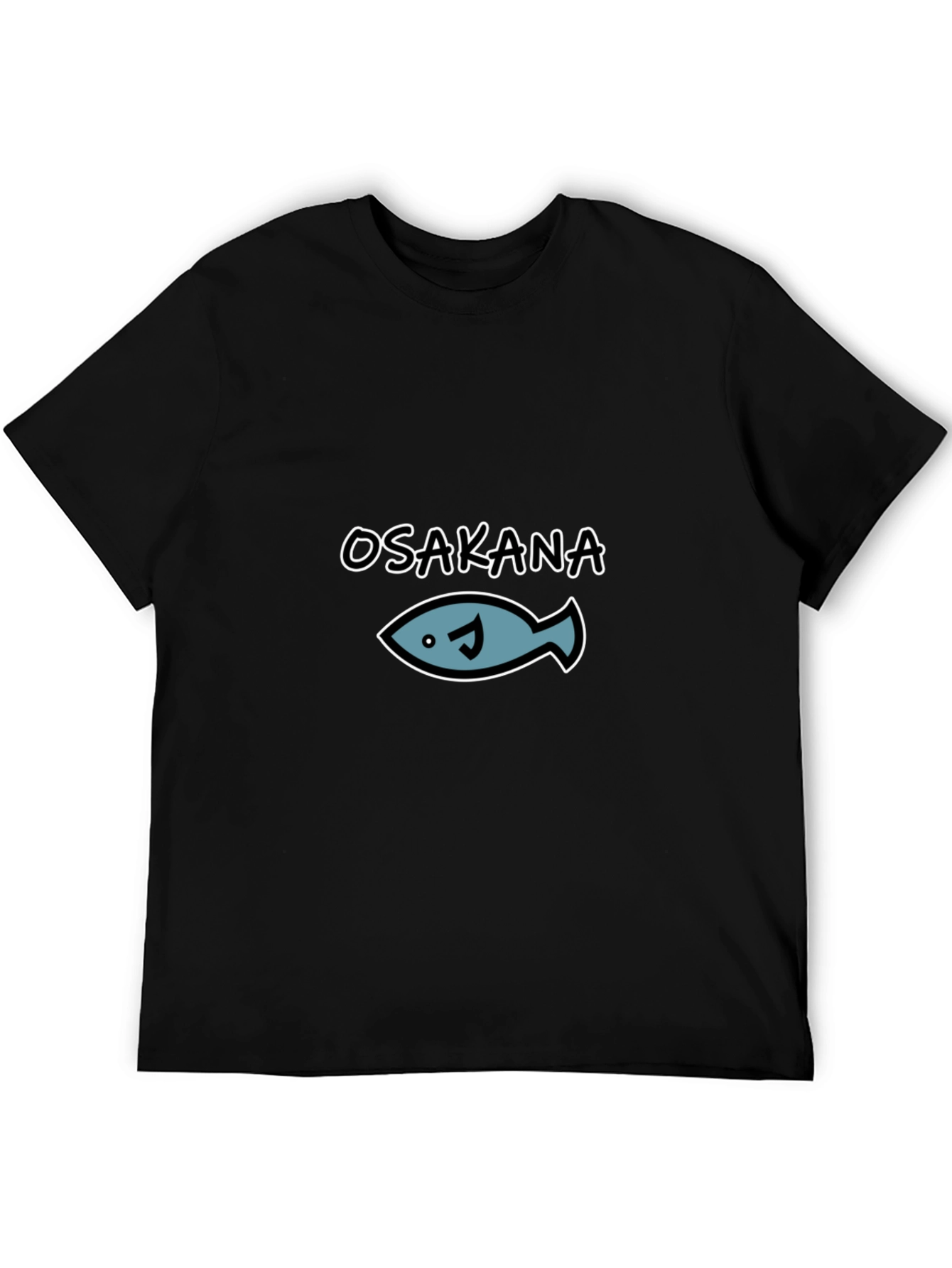 Osakana Fish Graphic T-Shirt - Black