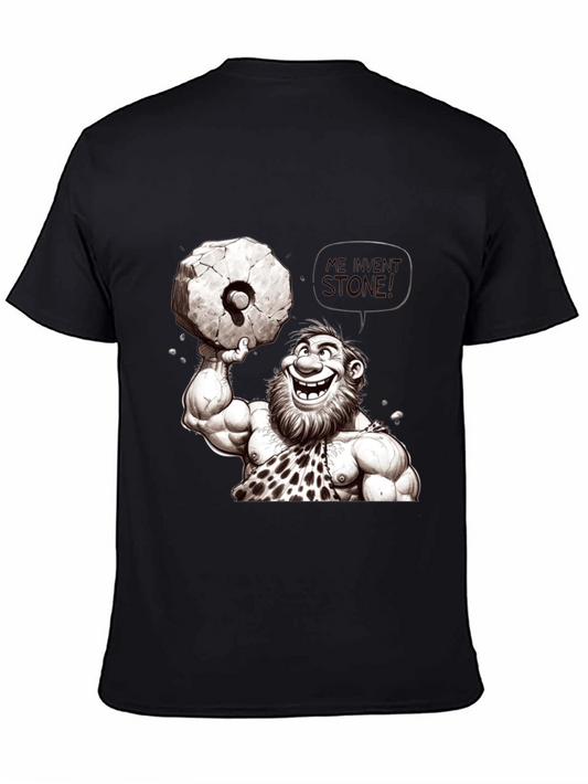 Funny Caveman Lifting Stone T-Shirt
