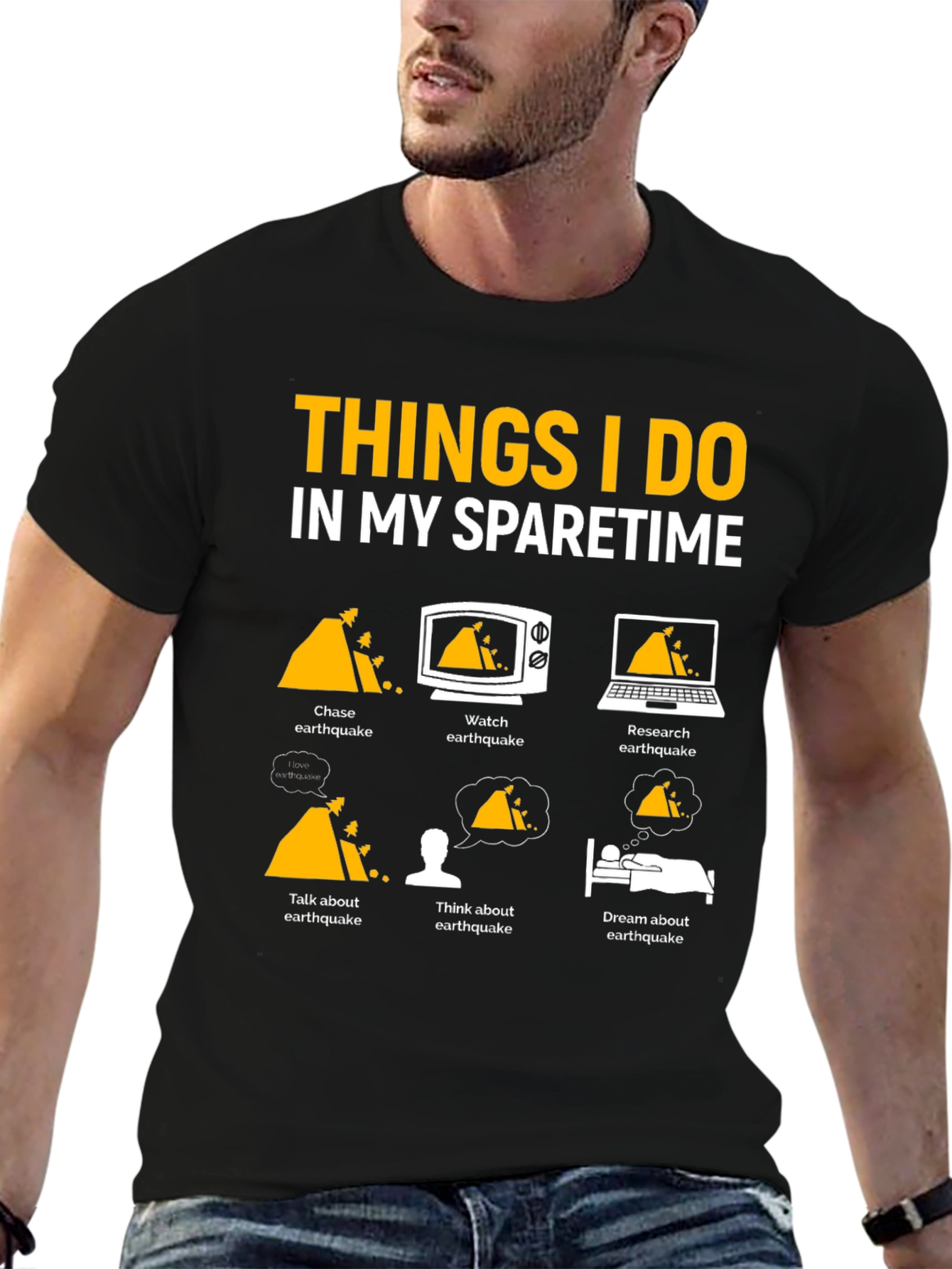 Earthquake Obsessed T-Shirt | Funny Spare Time Tee