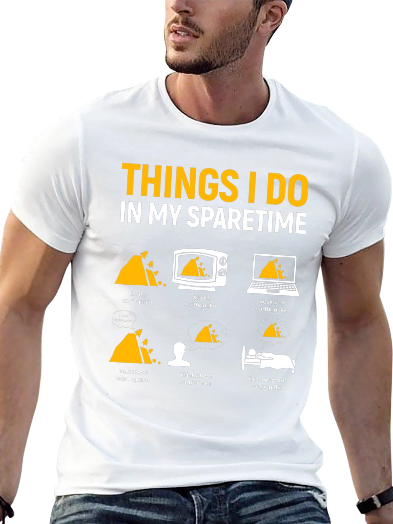 Earthquake Obsessed T-Shirt | Funny Spare Time Tee