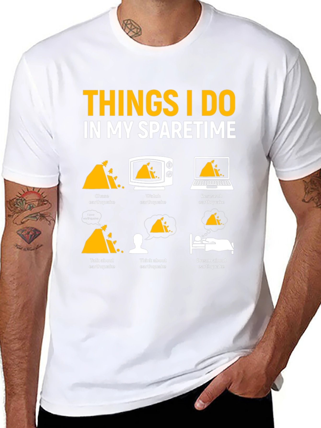 Earthquake Obsessed T-Shirt | Funny Spare Time Tee