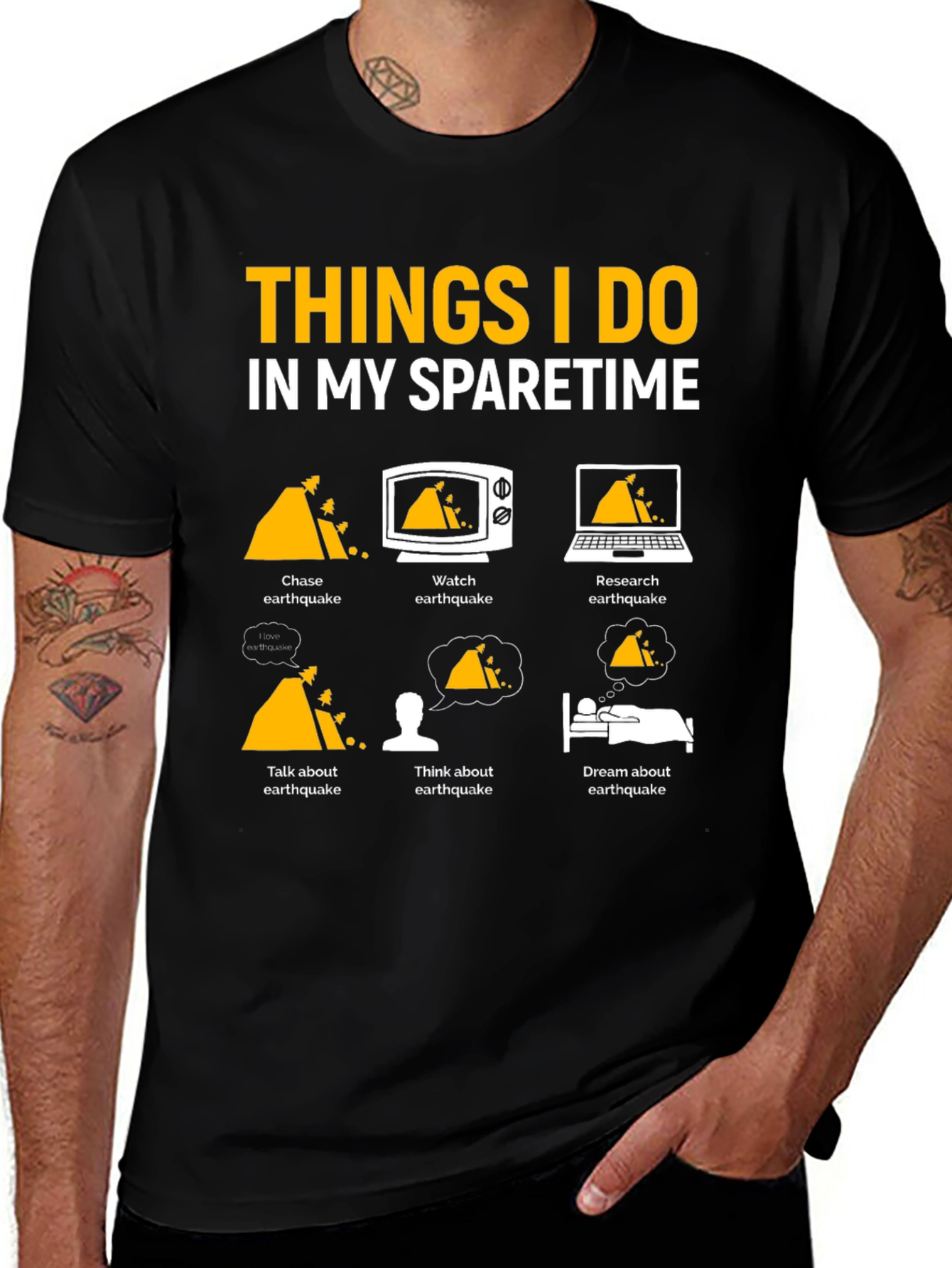 Earthquake Obsessed T-Shirt | Funny Spare Time Tee