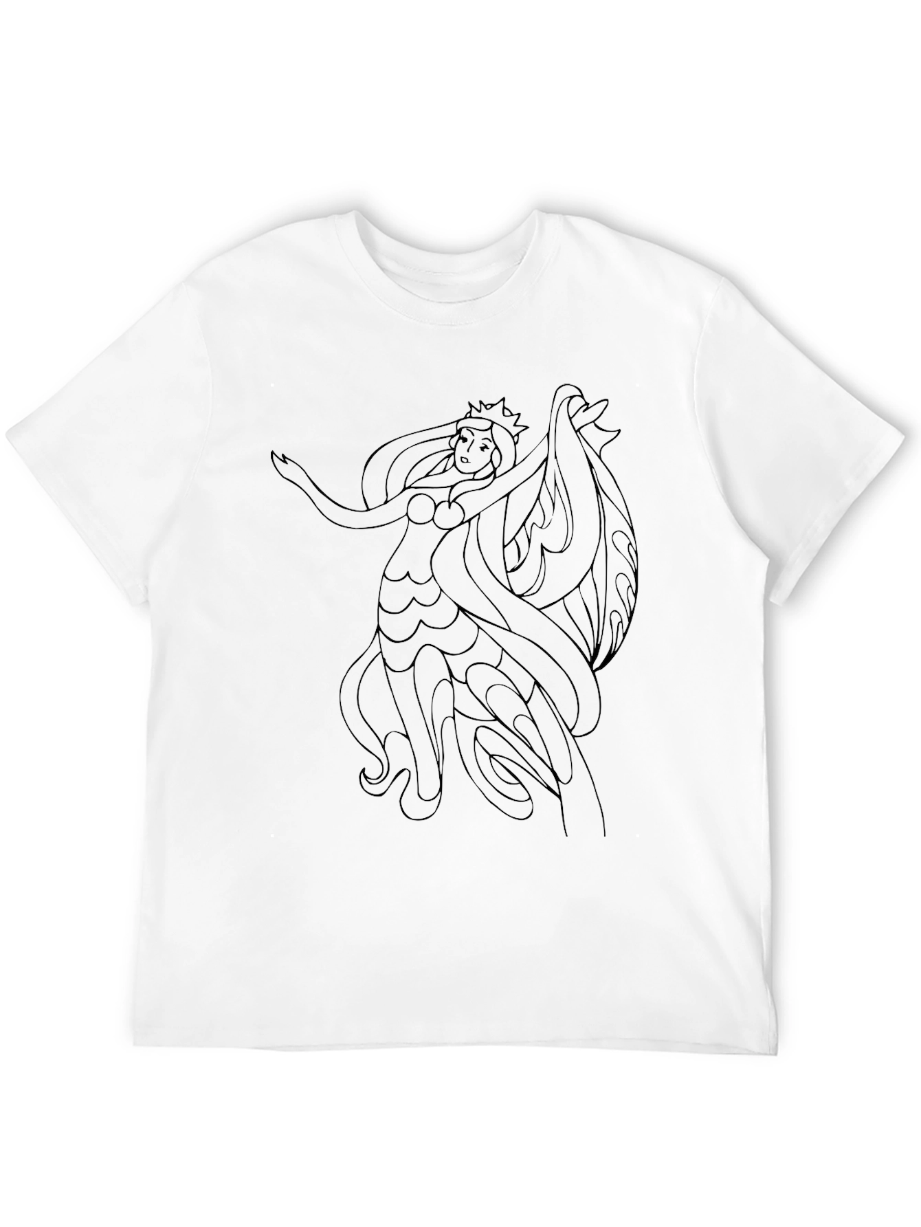 Black T-Shirt with Siren Graphic Tee