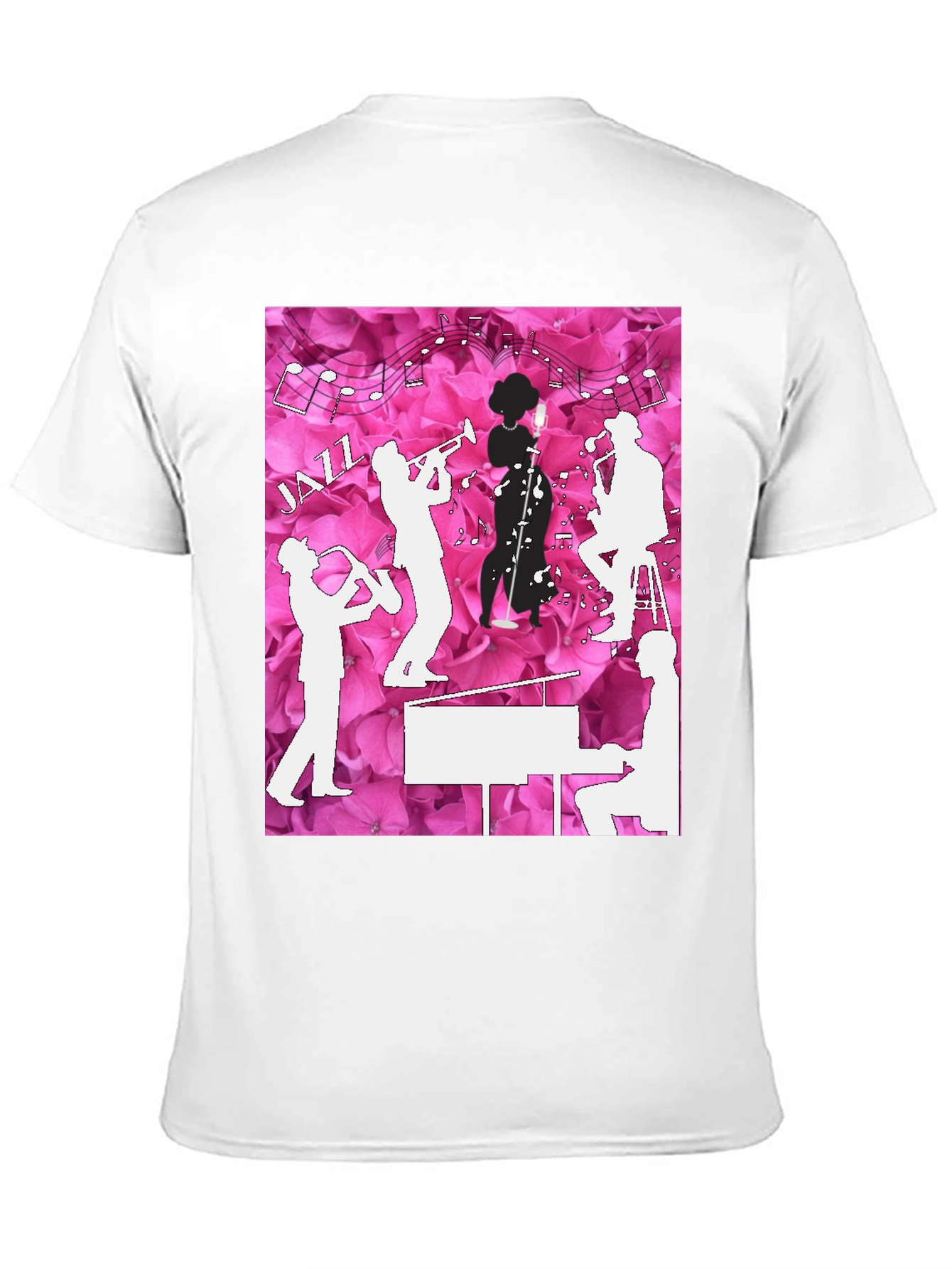 Jazzy T-Shirt - Musical Silhouette Design