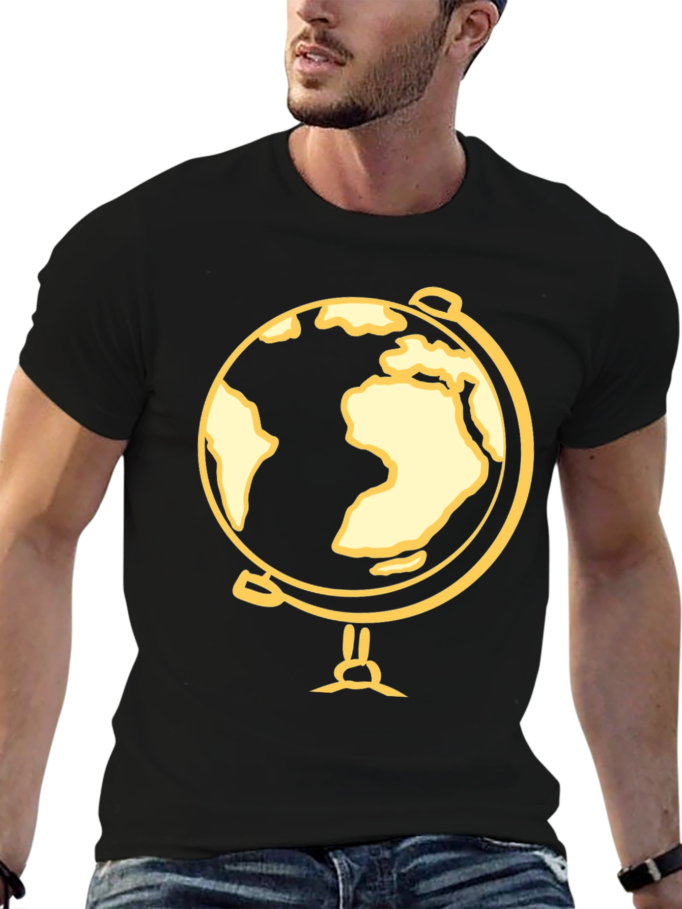 Globe Graphic Black T-Shirt