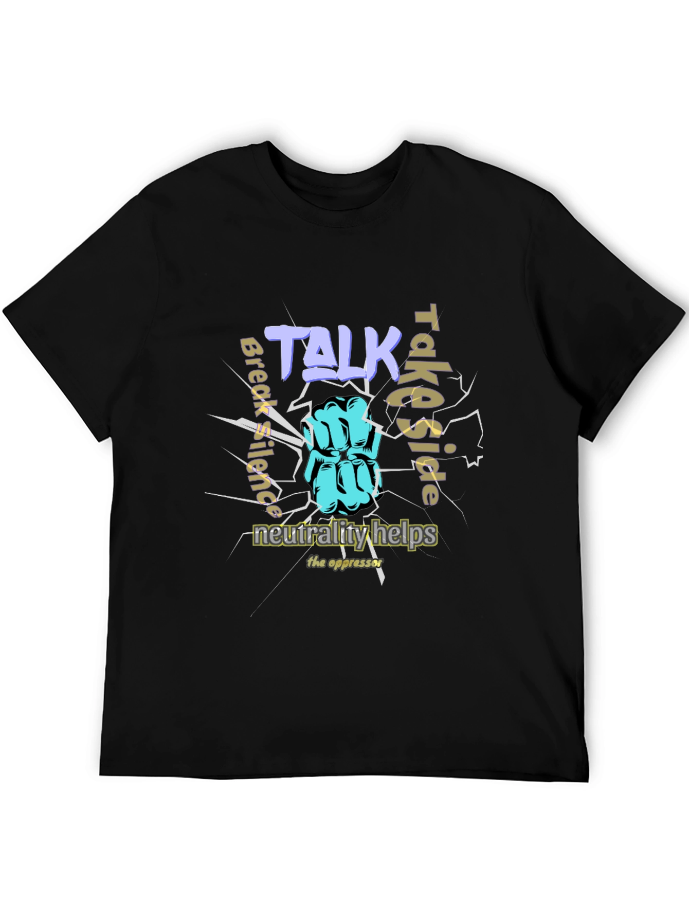 Empowering Talk Graphic Black T-Shirt