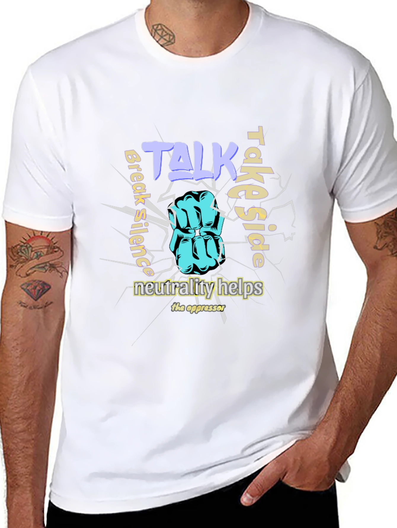 Empowering Talk Graphic Black T-Shirt