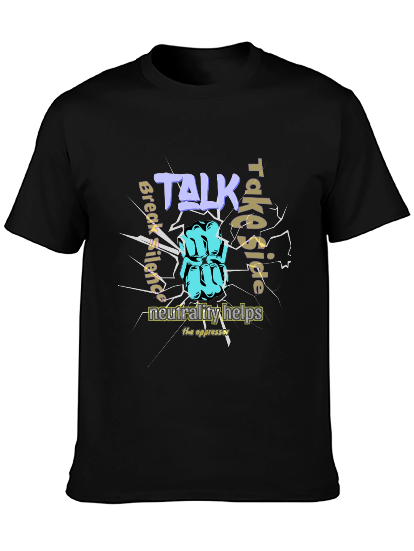Empowering Talk Graphic Black T-Shirt