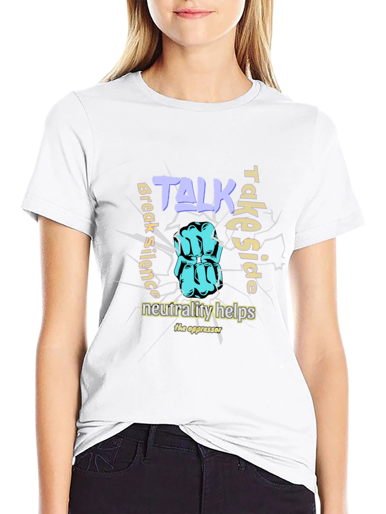 Empowering Talk Graphic Black T-Shirt