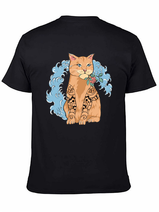 Cat Tattoo Art Graphic T-Shirt