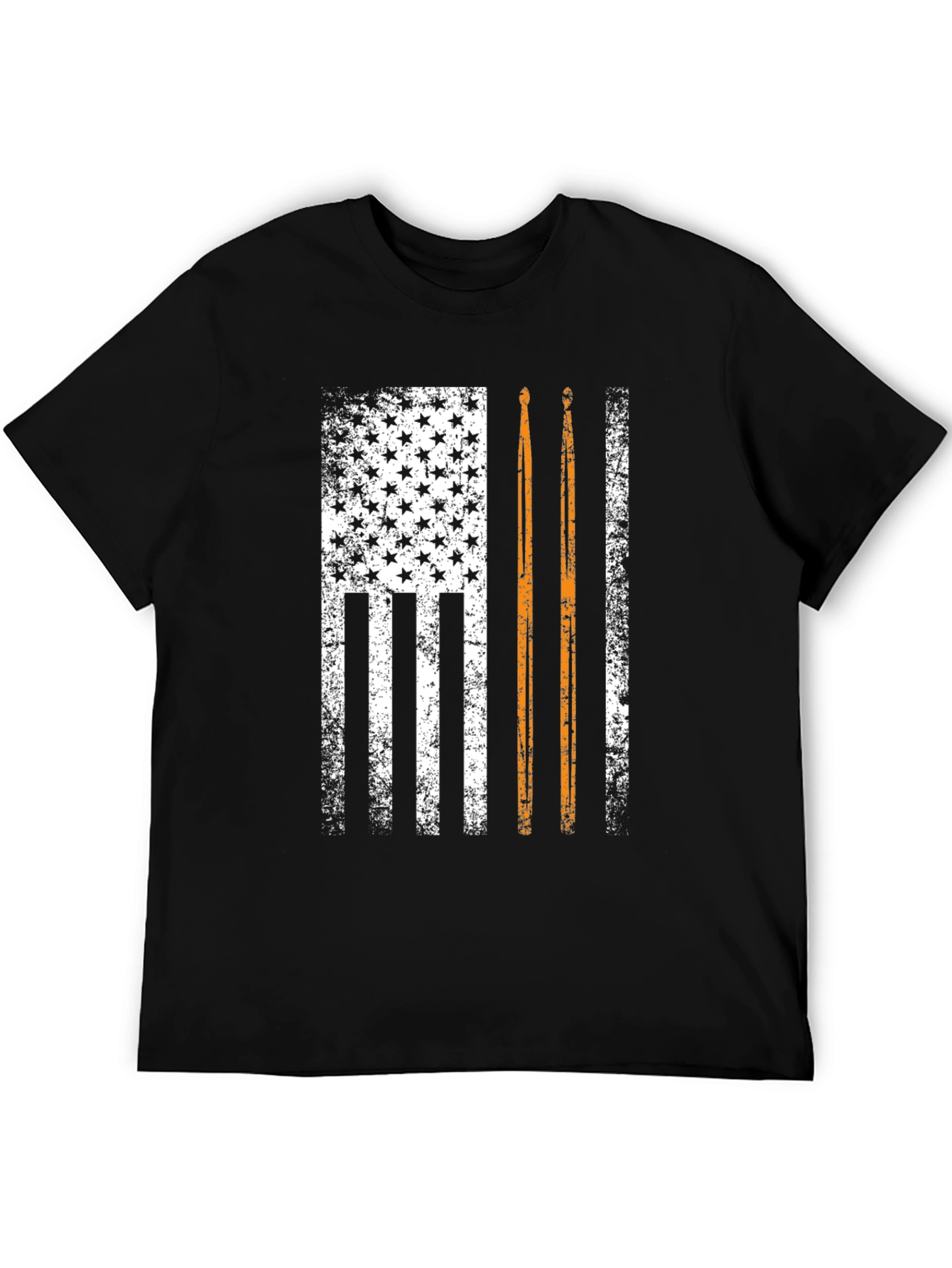 Distressed American Flag Drummer T-Shirt
