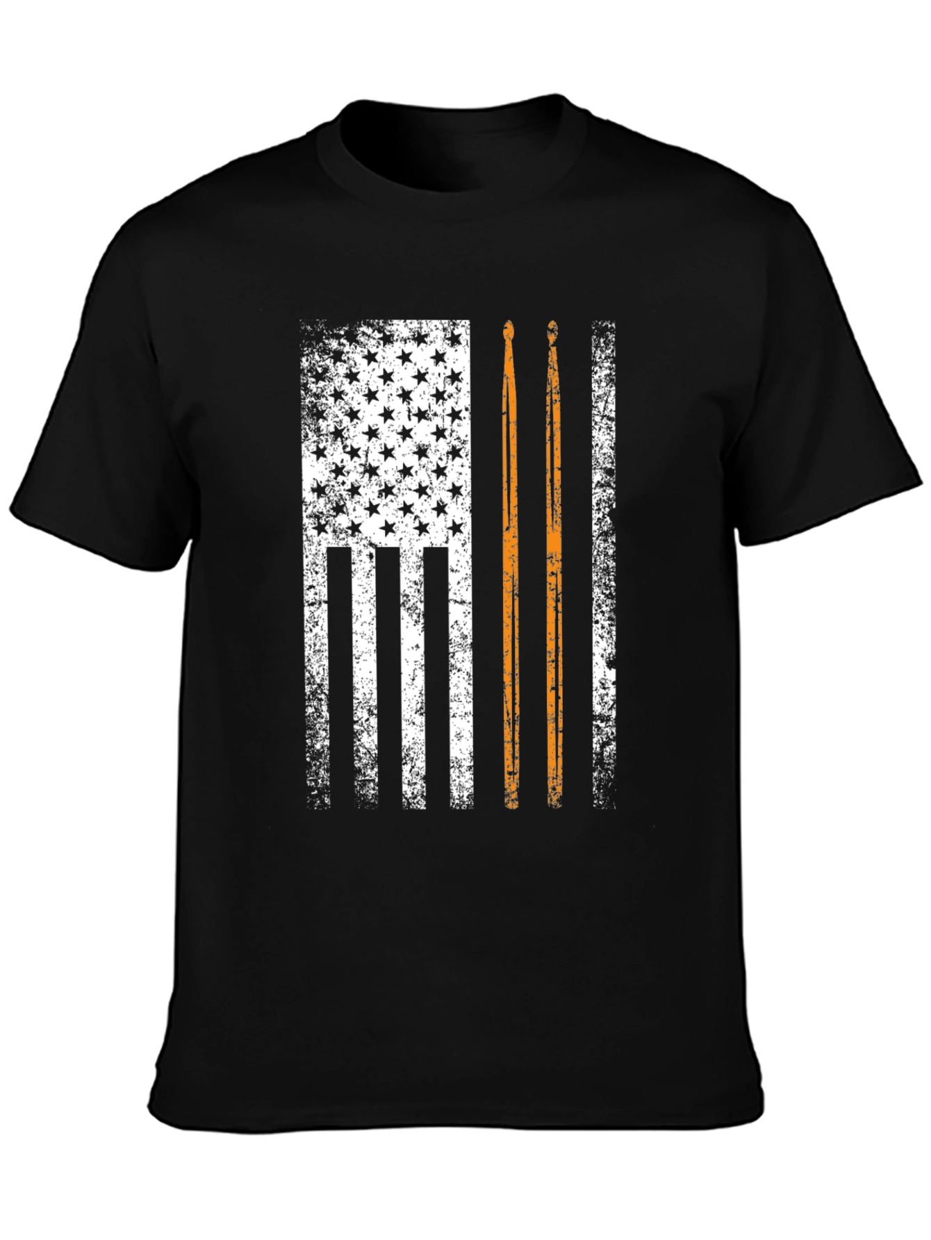 Distressed American Flag Drummer T-Shirt