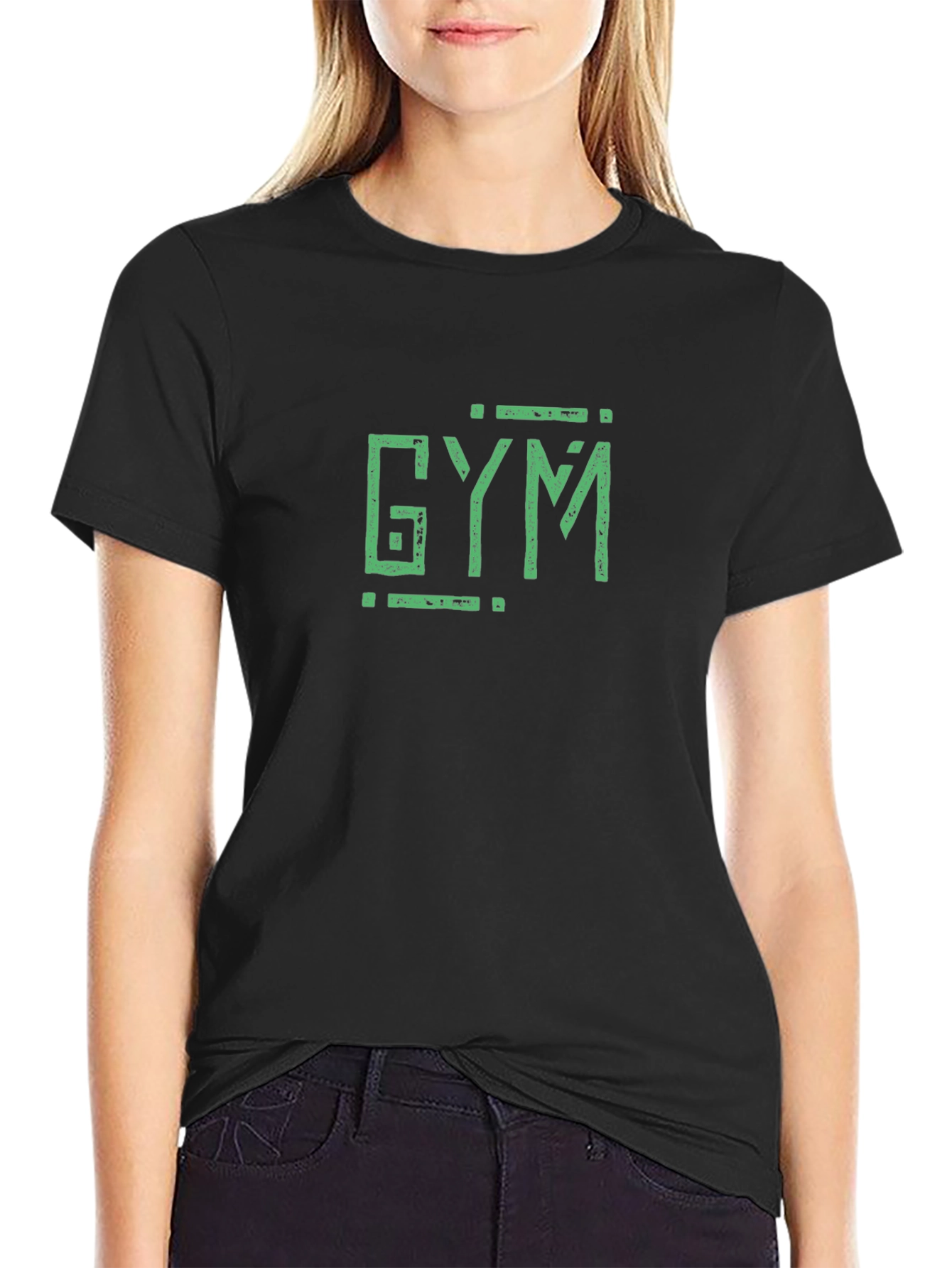 Gym T-Shirt - Distressed Green Graphic Tee