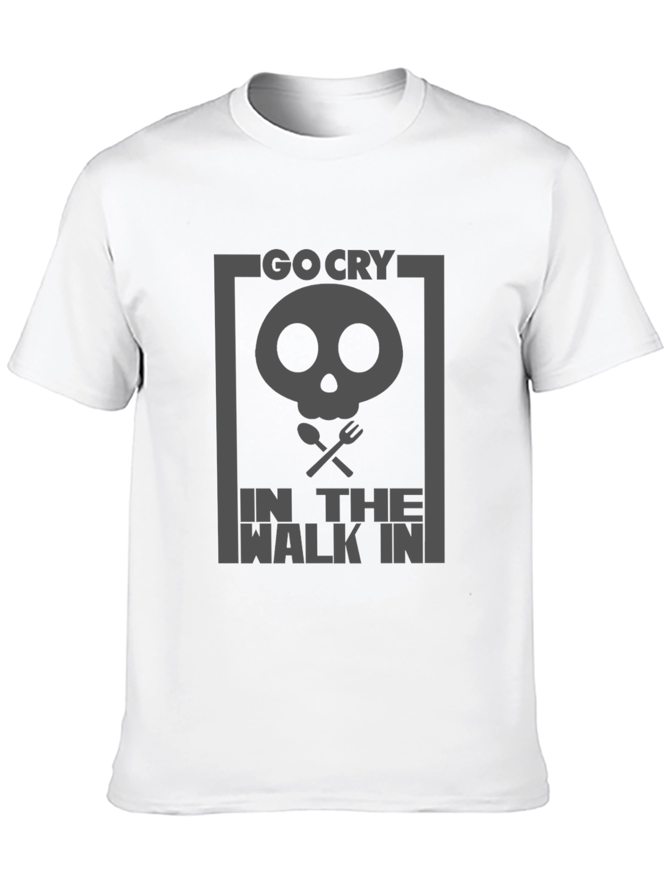 Go Cry In The Walk In Black Graphic Tee