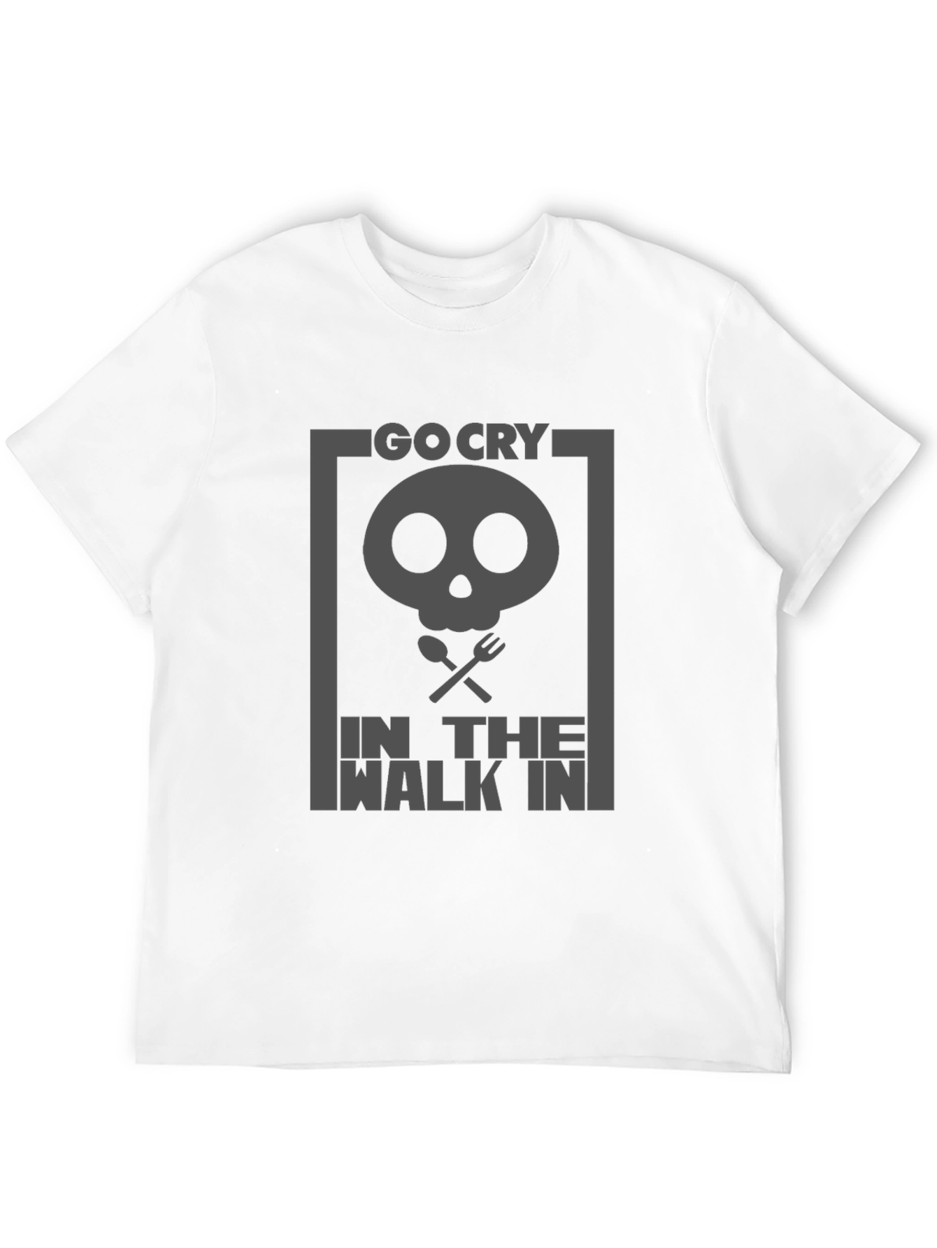 Go Cry In The Walk In Black Graphic Tee