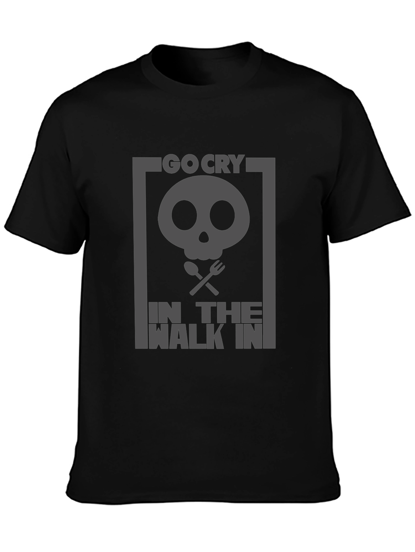 Go Cry In The Walk In Black Graphic Tee