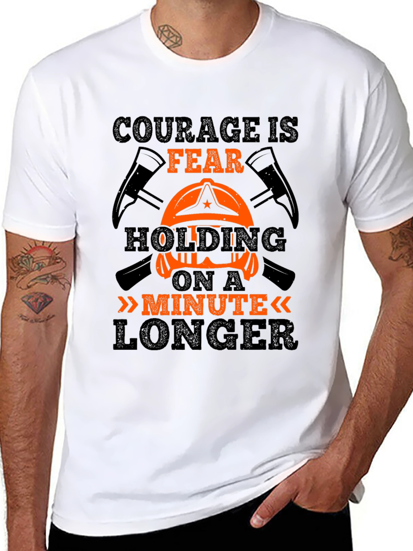 Courage Fear Firefighter Graphic Tee