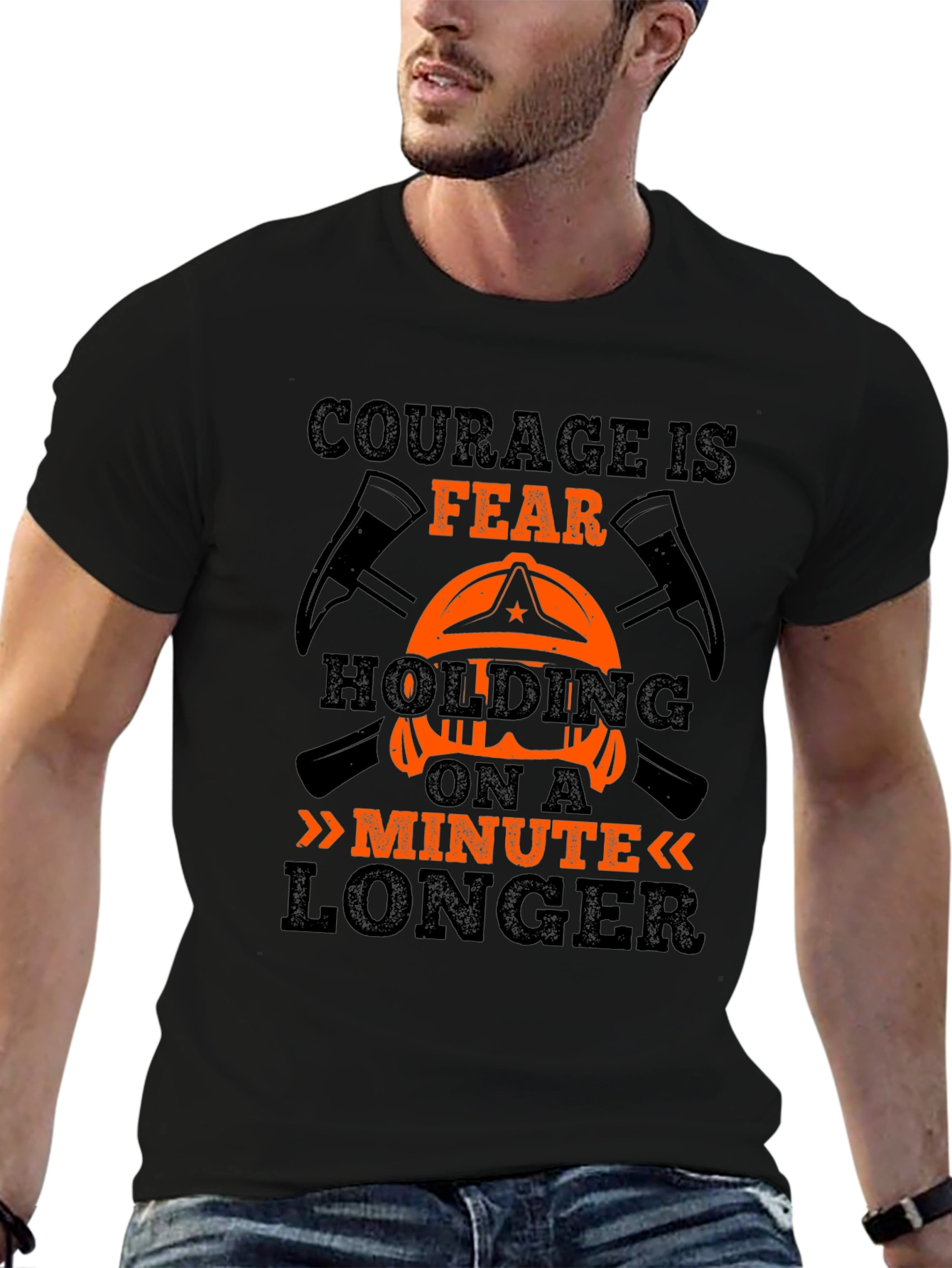 Courage Fear Firefighter Graphic Tee