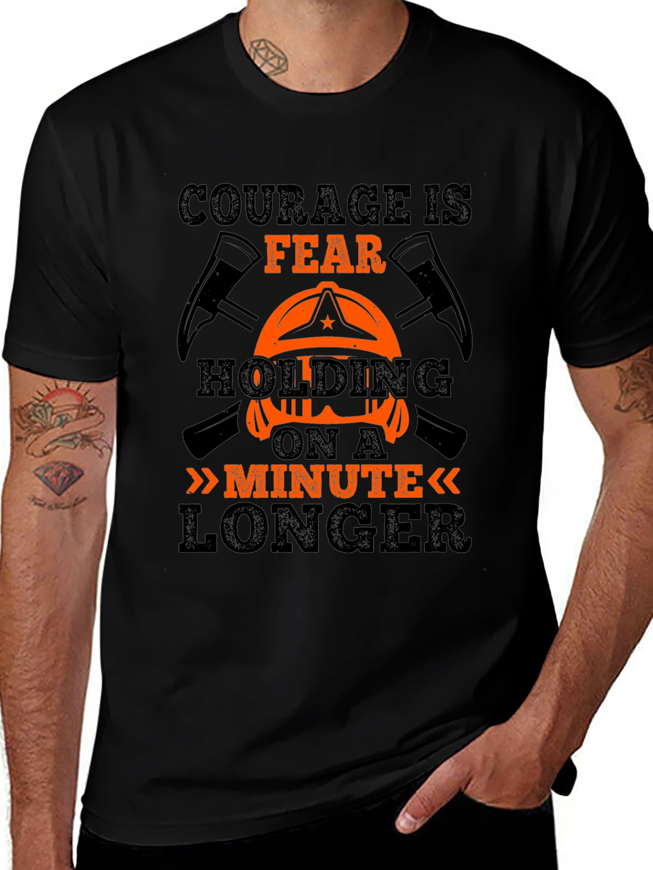 Courage Fear Firefighter Graphic Tee