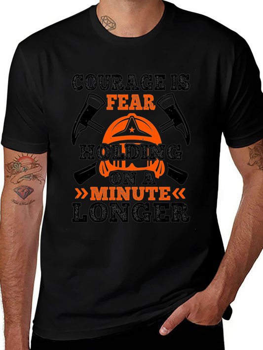 Courage Fear Firefighter Graphic Tee