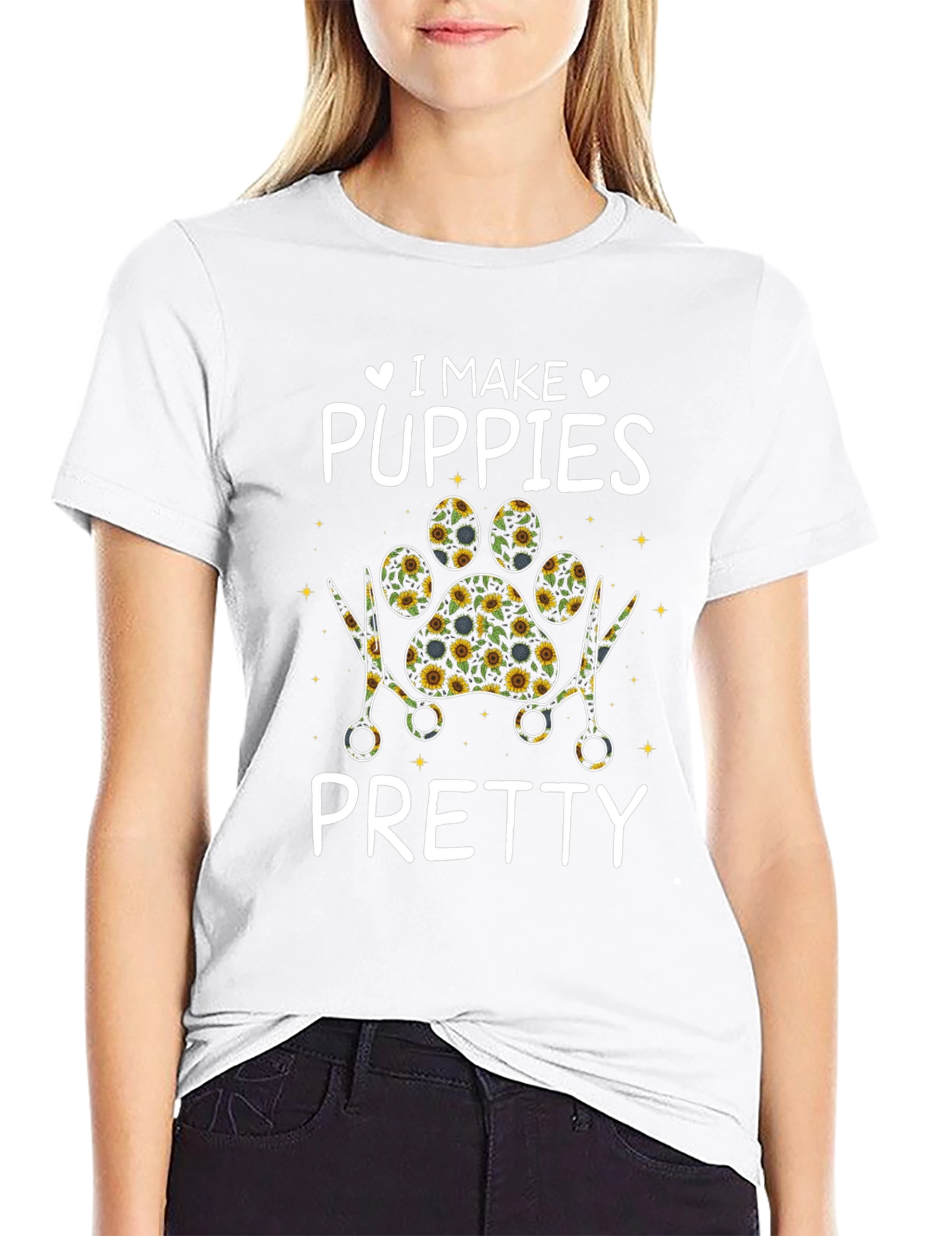 I Make Puppies Pretty T-Shirt Pet Groomer Tee
