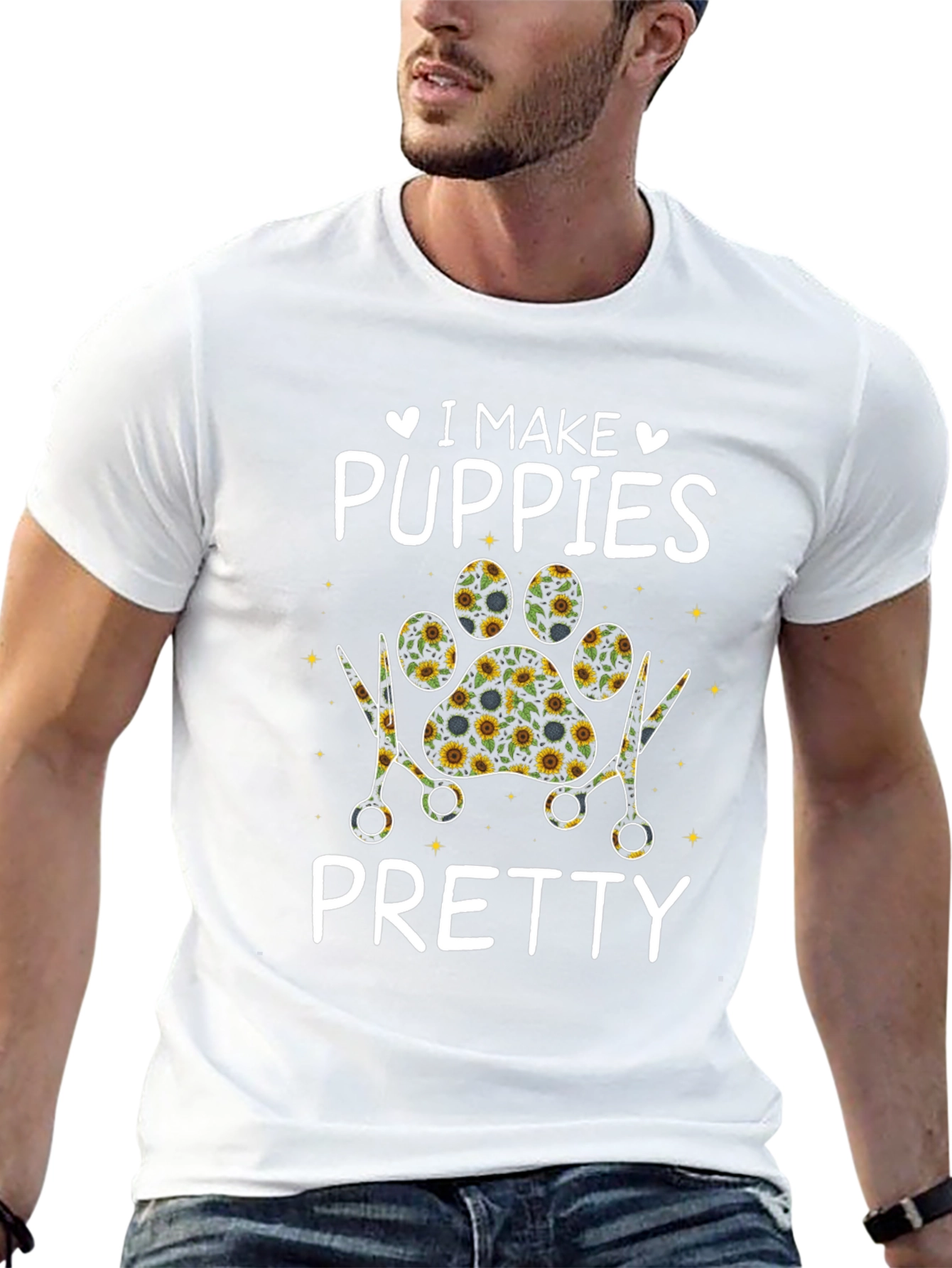 I Make Puppies Pretty T-Shirt Pet Groomer Tee
