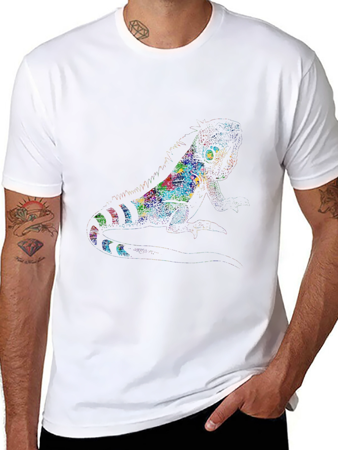 Colorful Lizard Graphic Tee